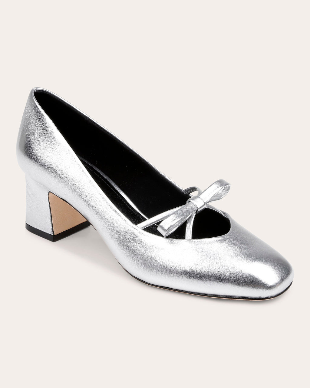 Zion Bow-Embellished Metallic-Leather Pump