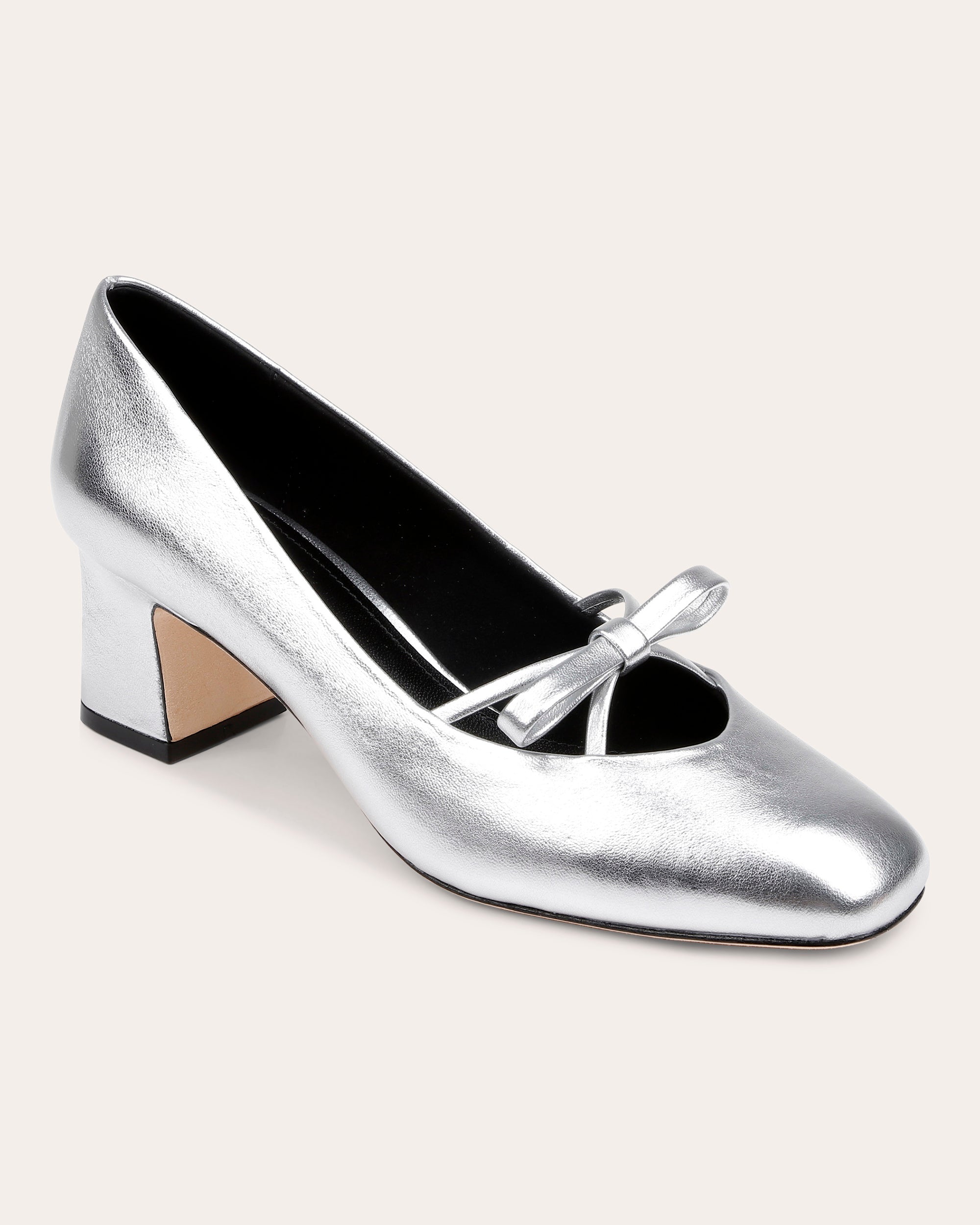 Zion Bow-Embellished Metallic-Leather Pump