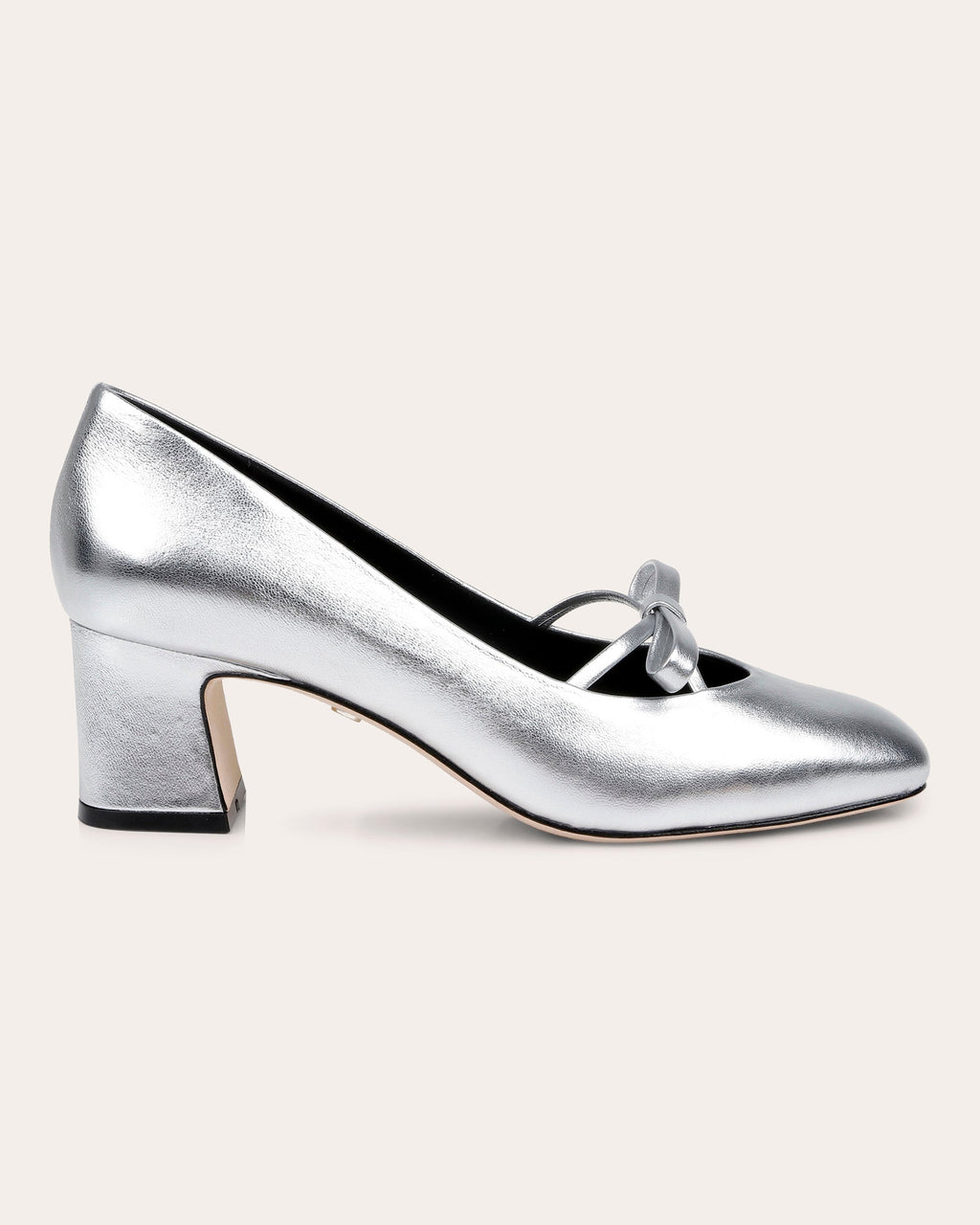 Zion Bow-Embellished Metallic-Leather Pump