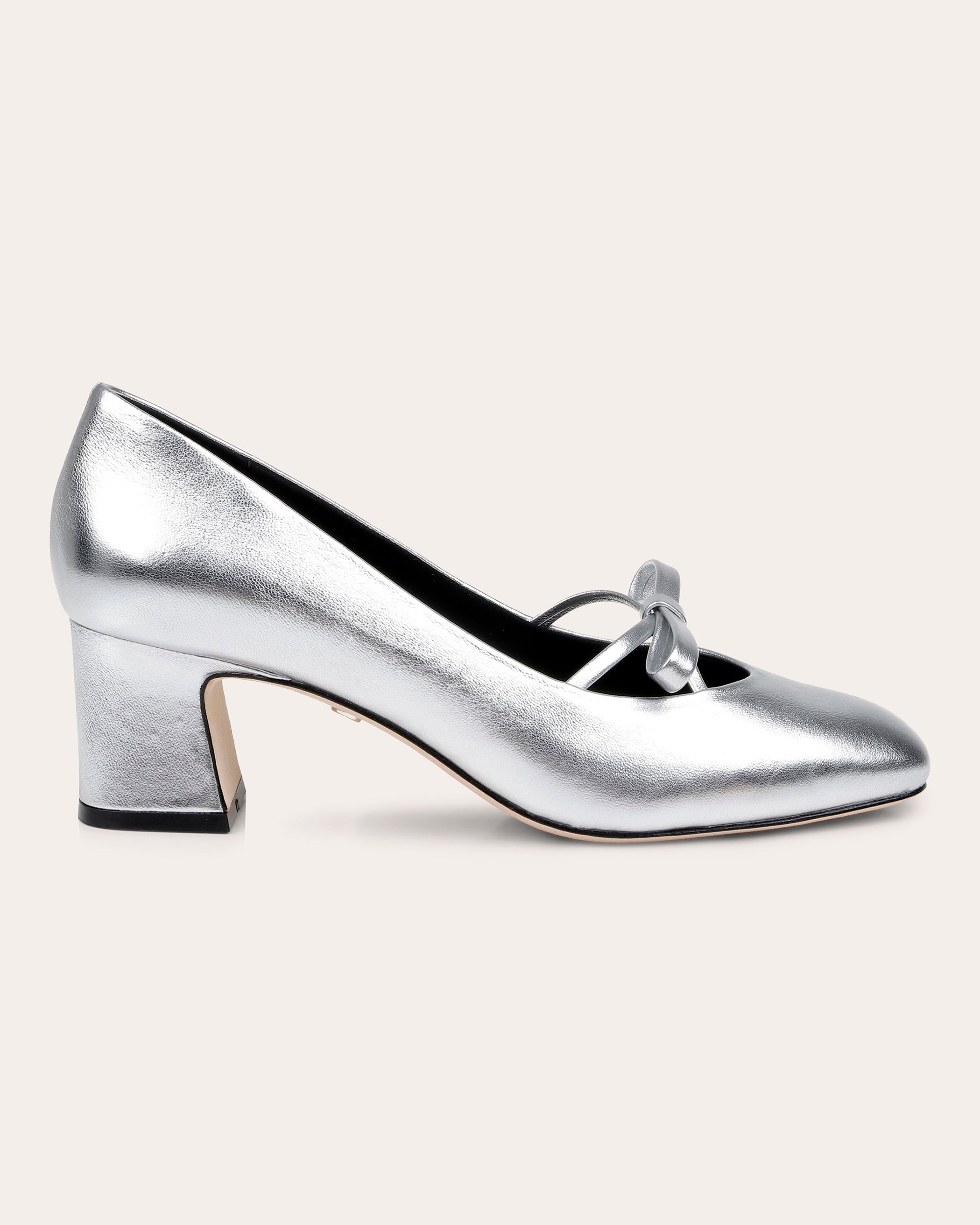 Zion Bow-Embellished Metallic-Leather Pump