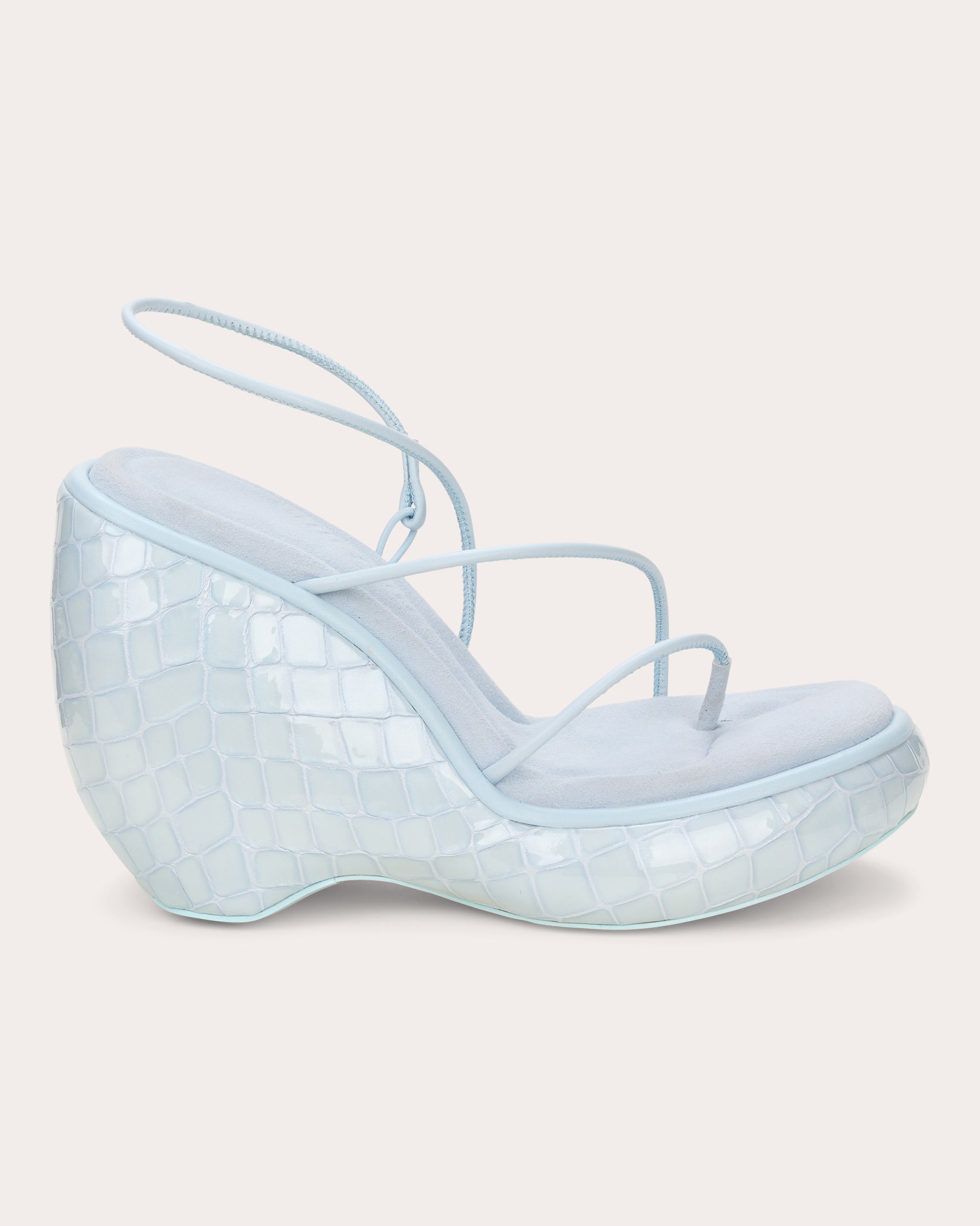 Denali Embossed Patent Leather Wedge Sandal