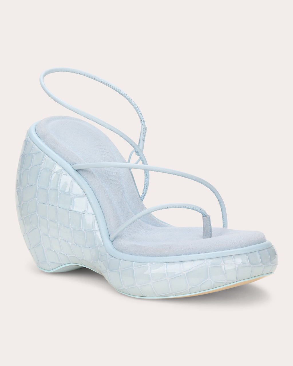 Denali Embossed Patent Leather Wedge Sandal
