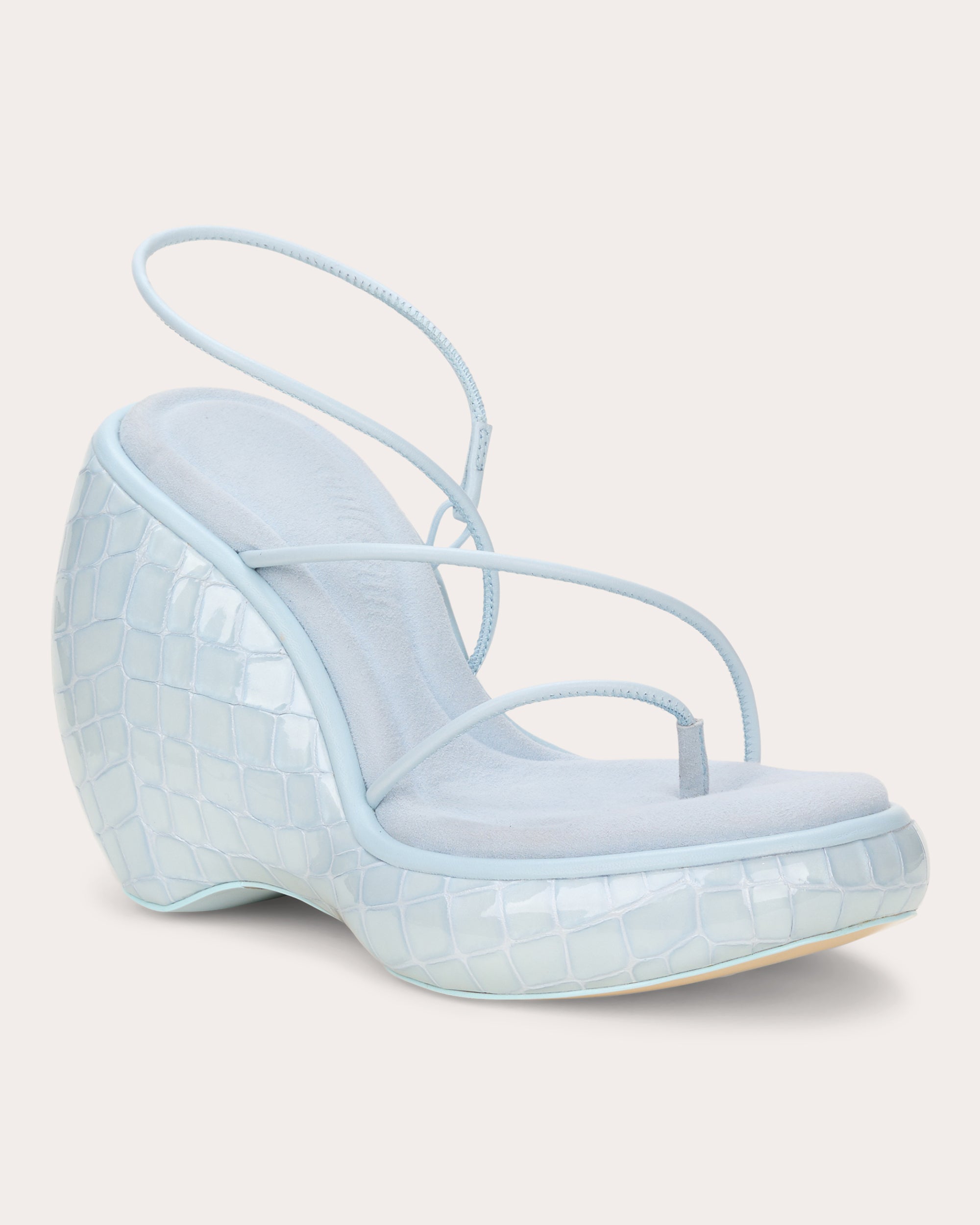 Denali Embossed Patent Leather Wedge Sandal