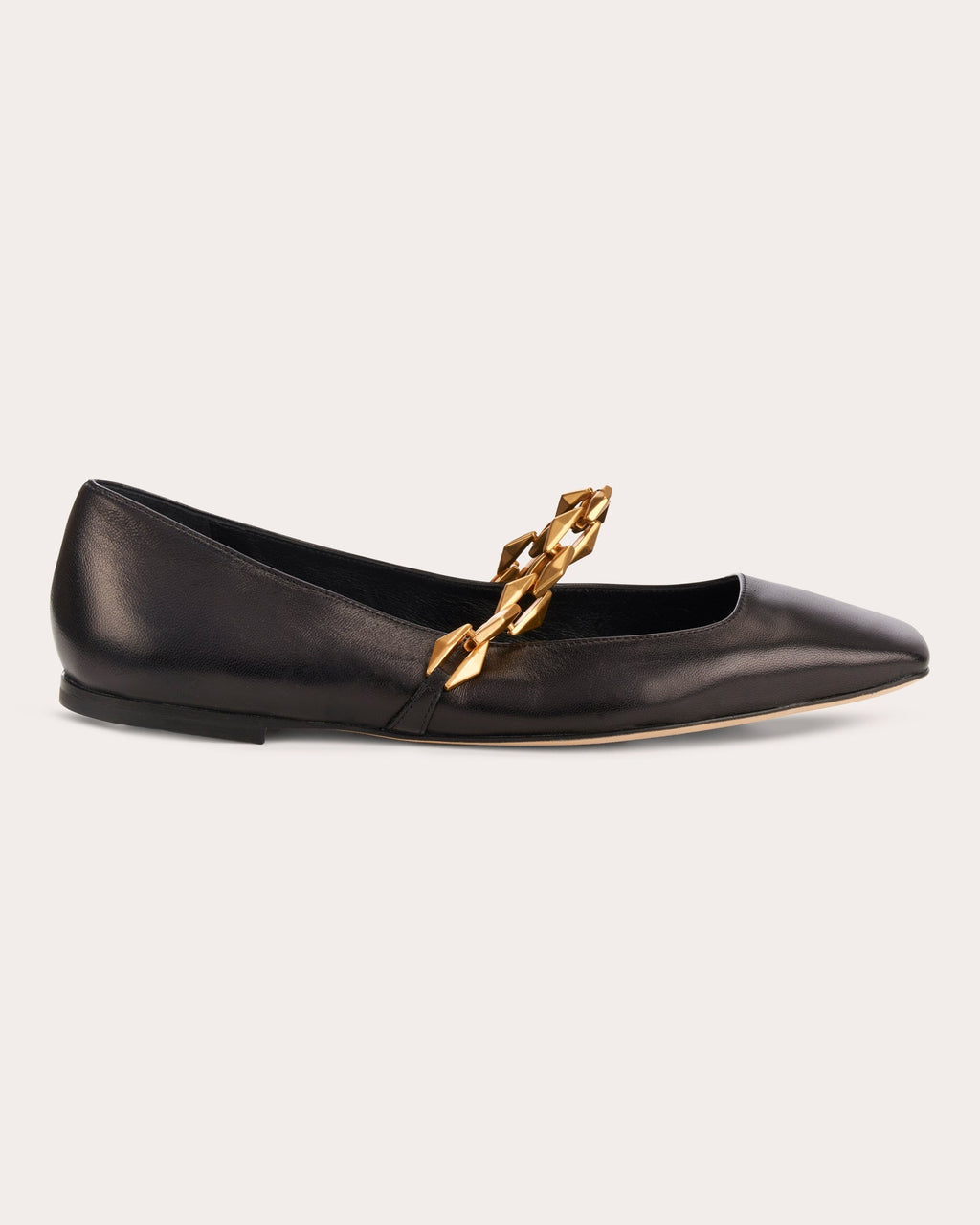 Diamond Tilda Embellished Leather Flat