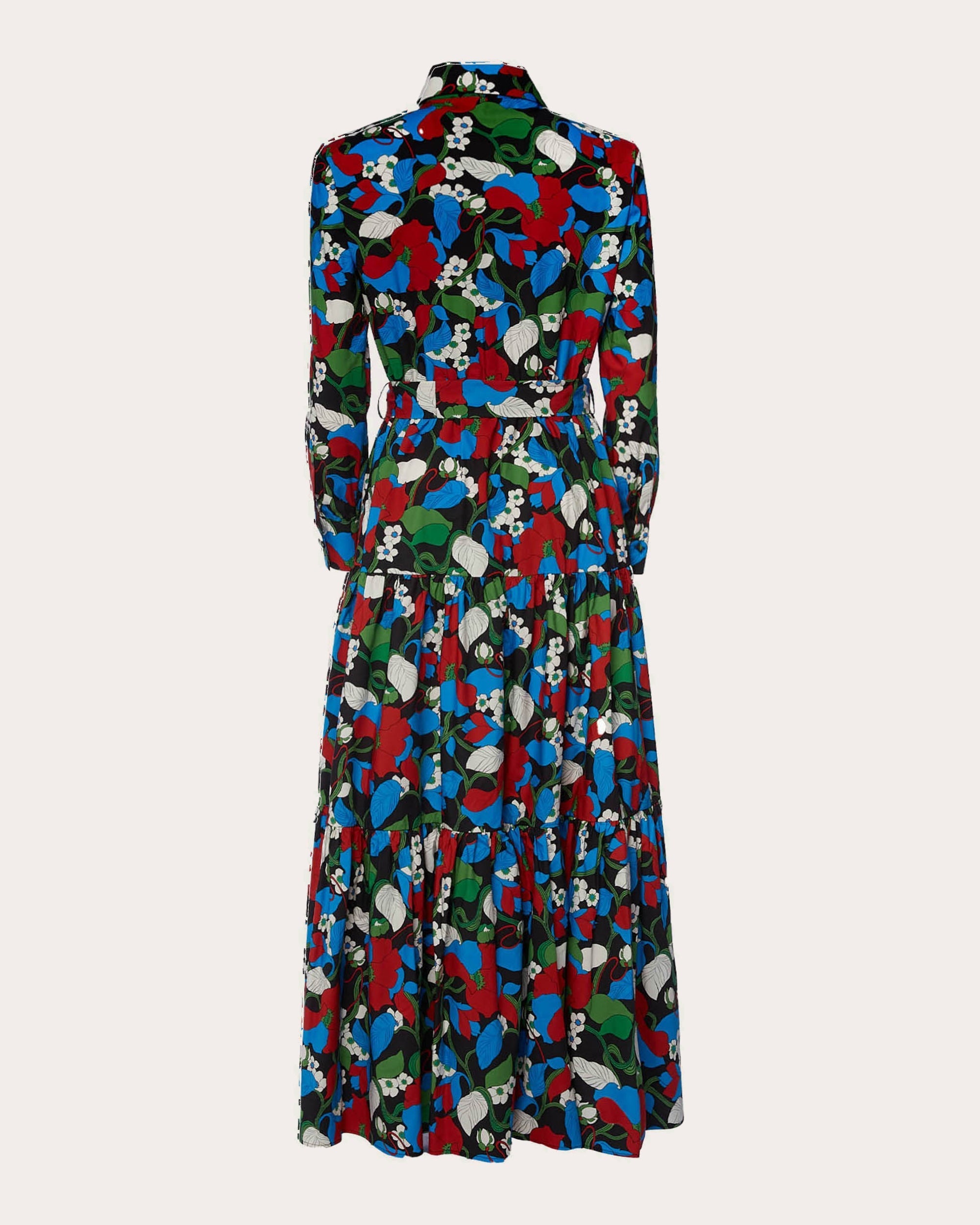 Bellini Tiered Printed Cotton-Poplin Maxi Dress