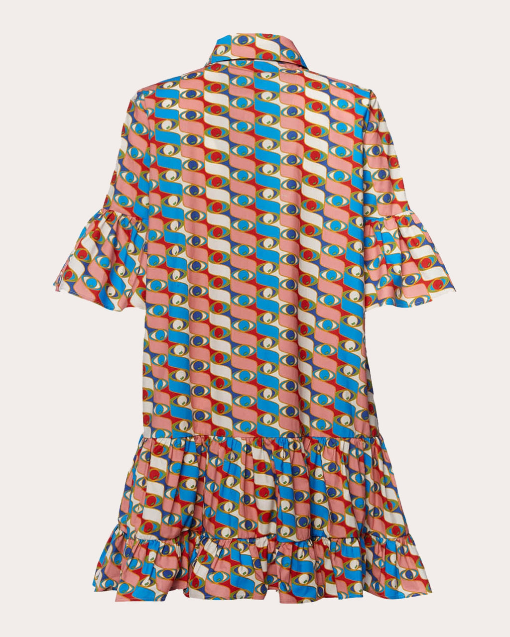 Choux Tiered Printed Cotton-Poplin Mini Dress