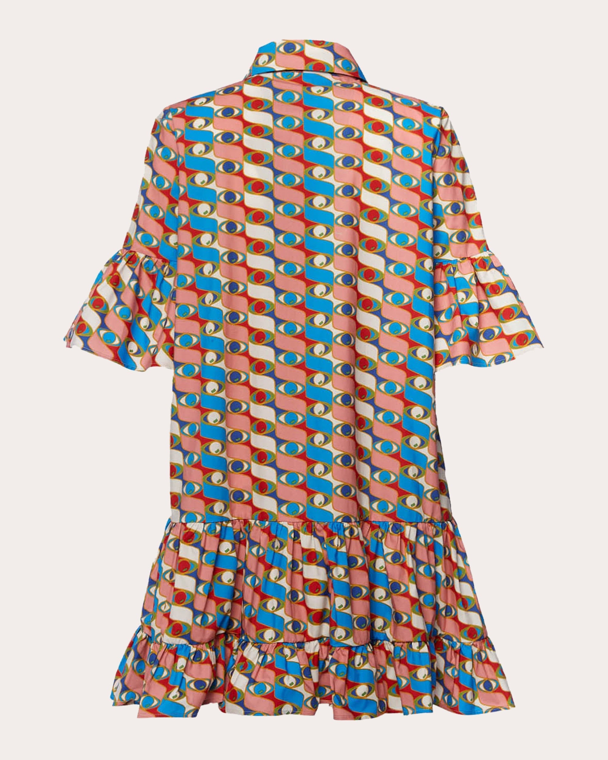 Choux Tiered Printed Cotton-Poplin Mini Dress