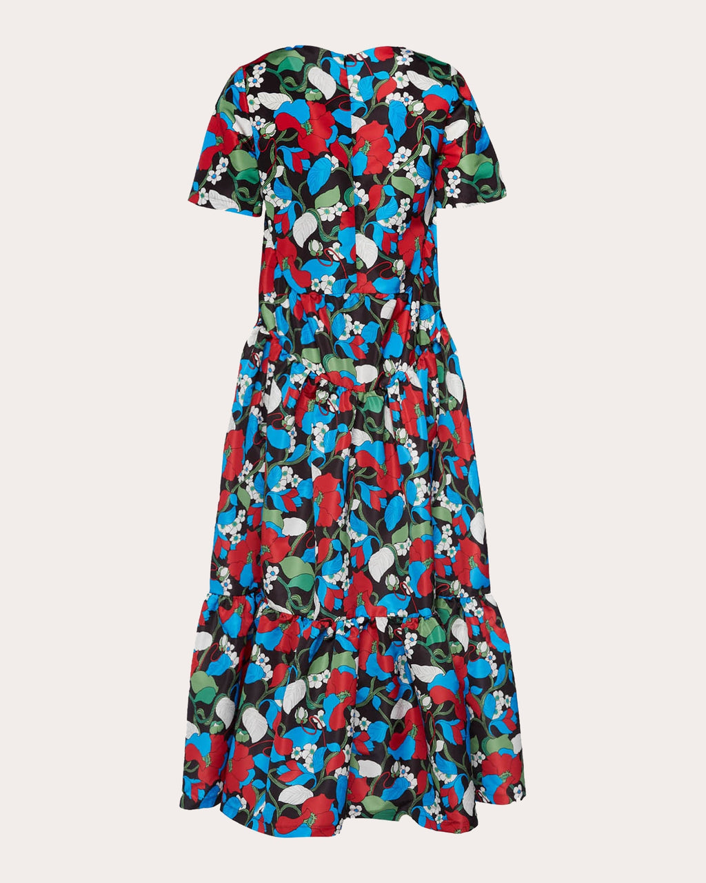 Belle Tiered Printed Faille Maxi Dress