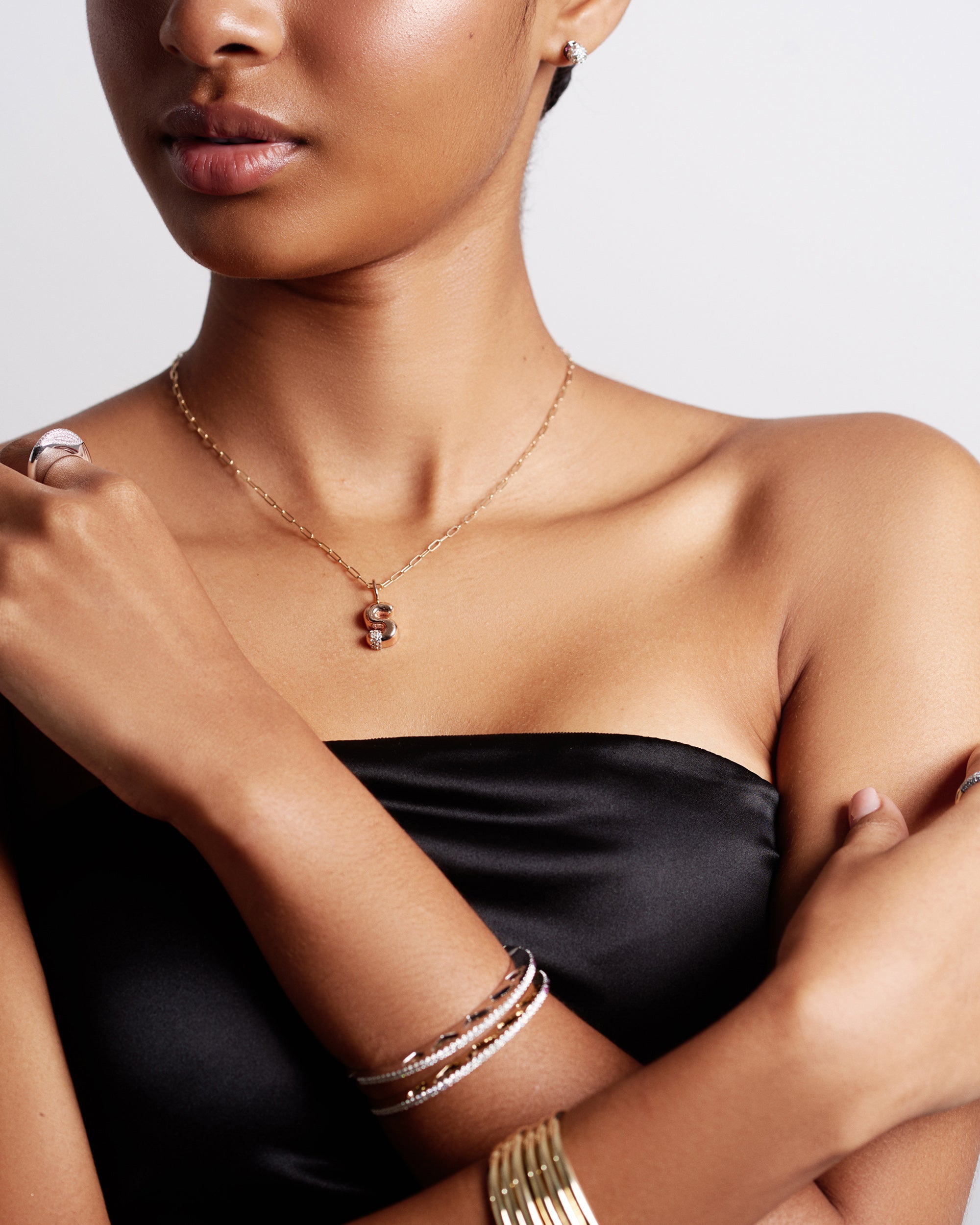6th Orbit 14K Gold Multi-Stone Bangle