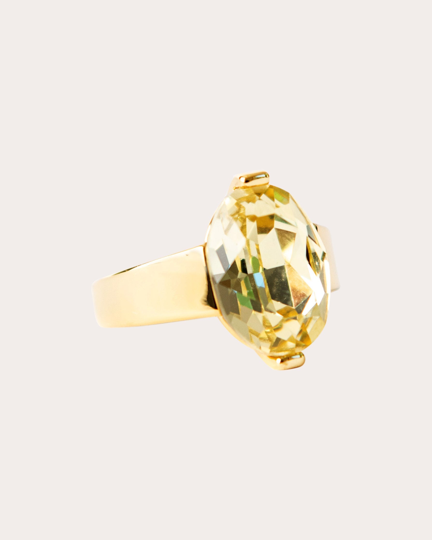 14K Gold-Plated Swarovski Crystal Ring