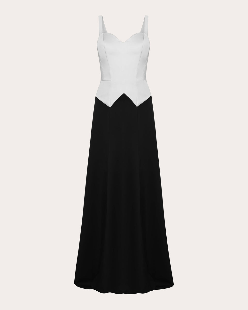 Color Block Satin Maxi Dress