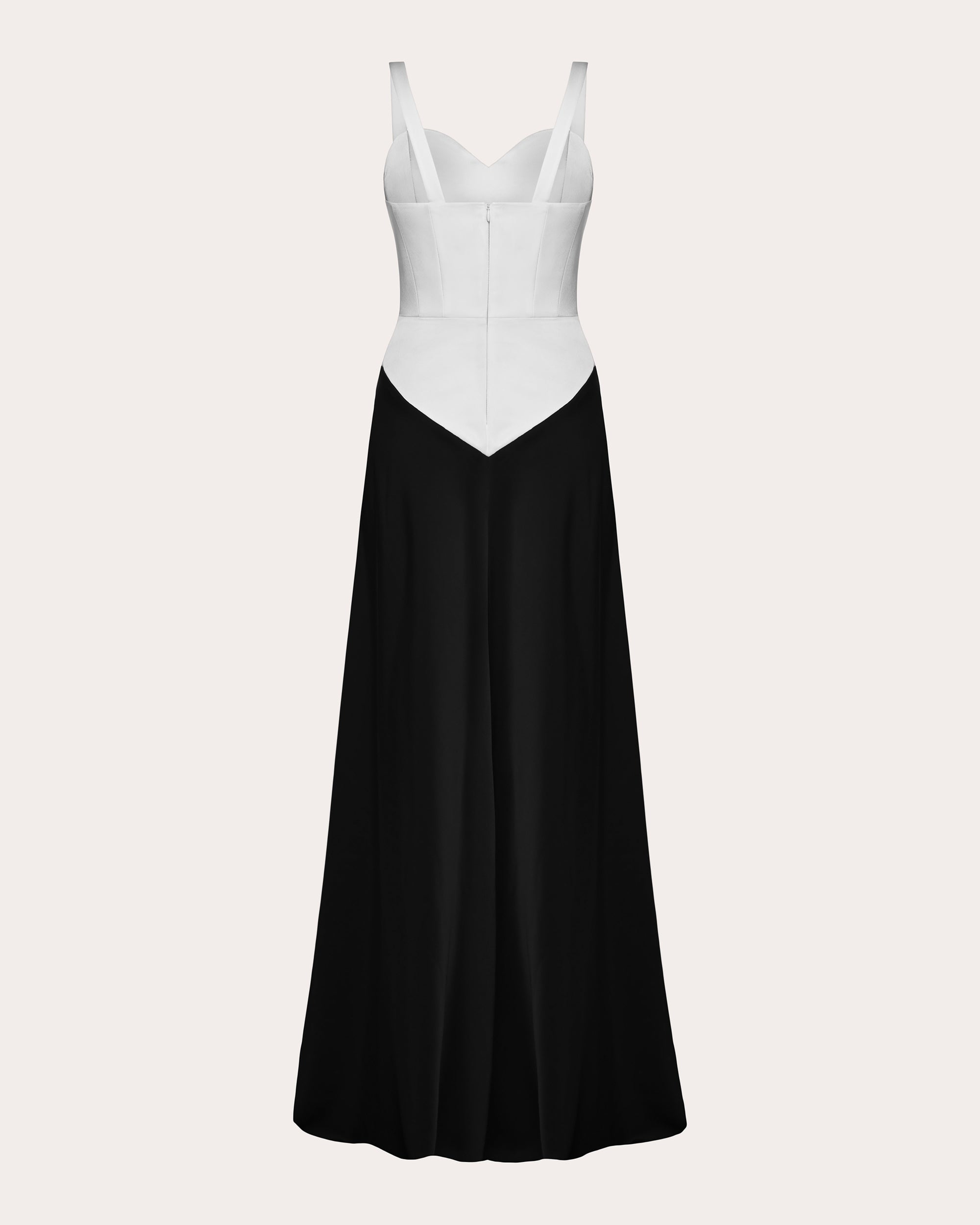 Color Block Satin Maxi Dress