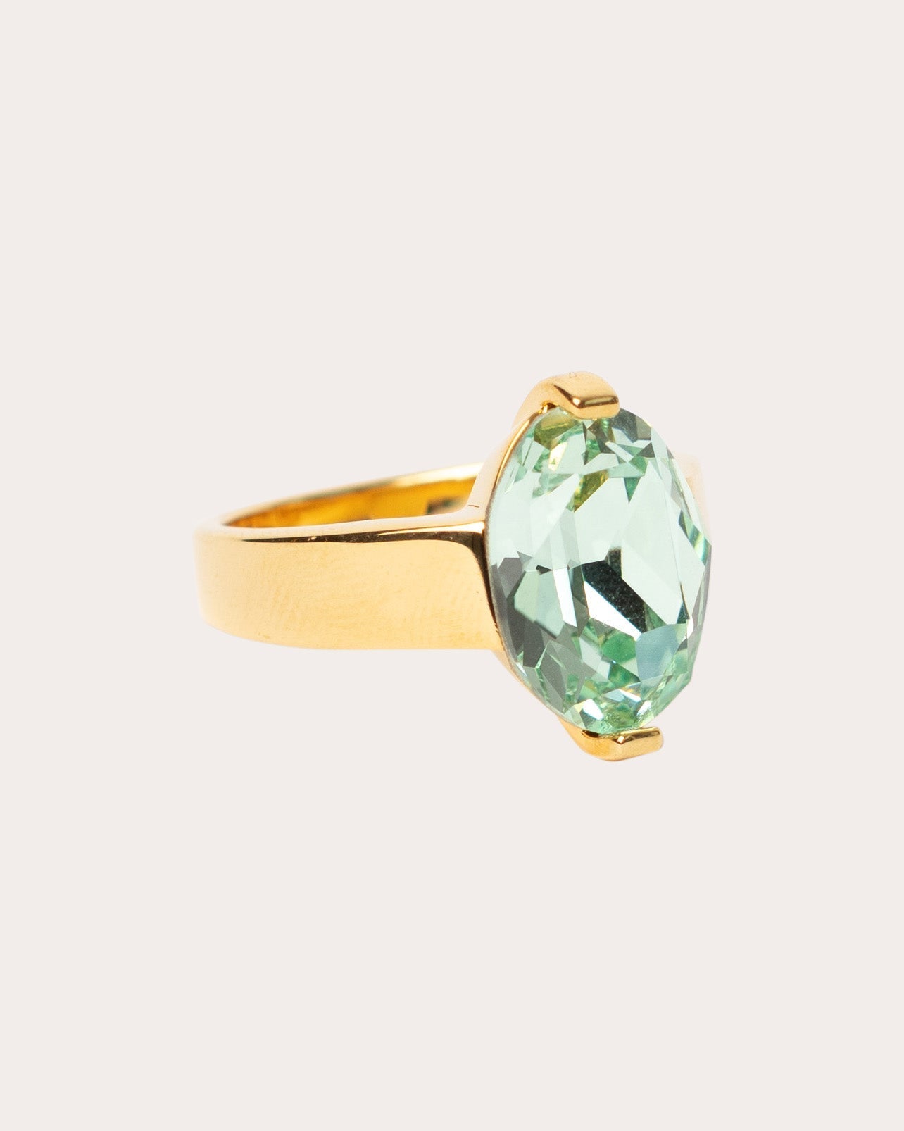 14K Gold-Plated Swarovski Crystal Ring