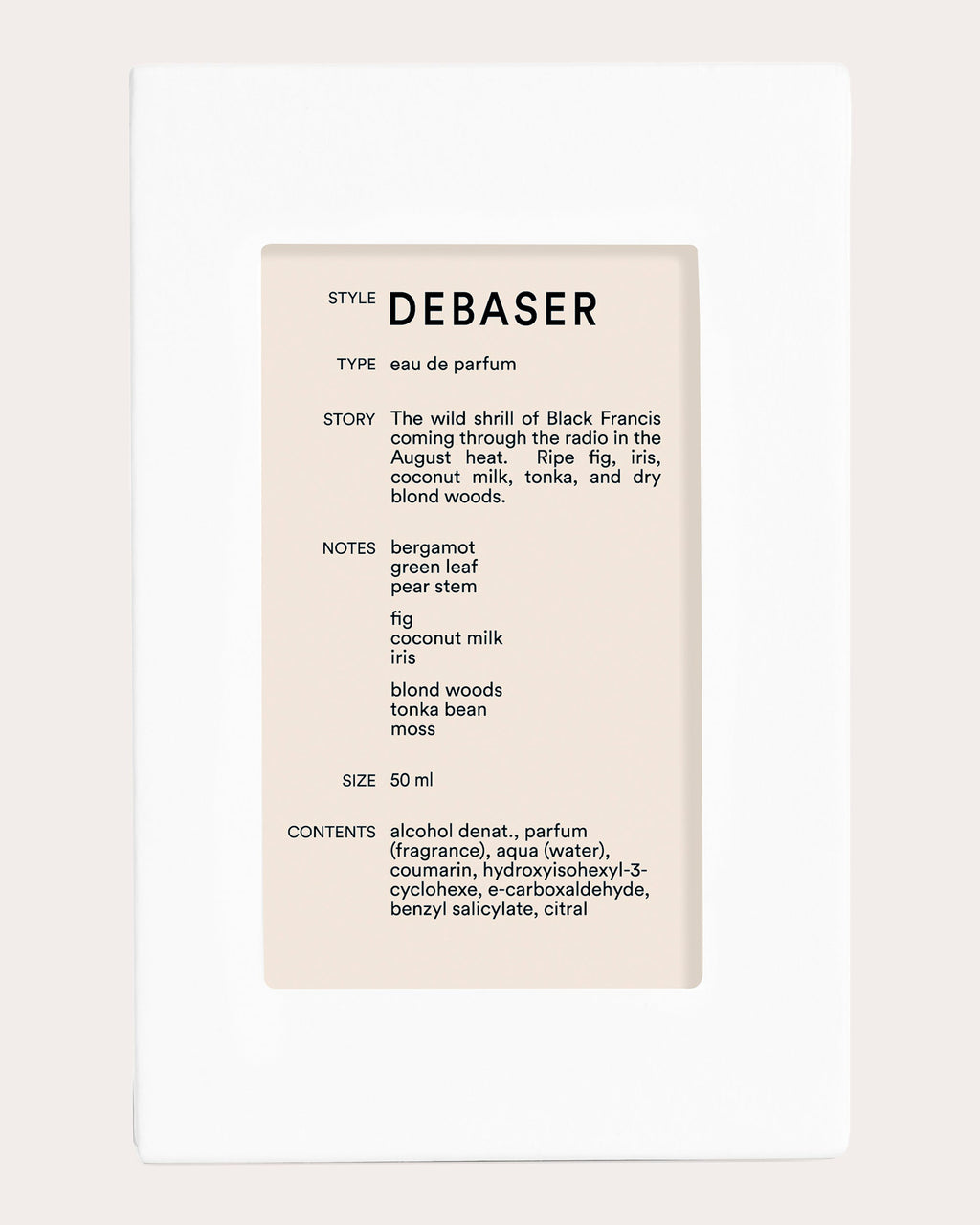 Debaser Eau de Parfum 50ml