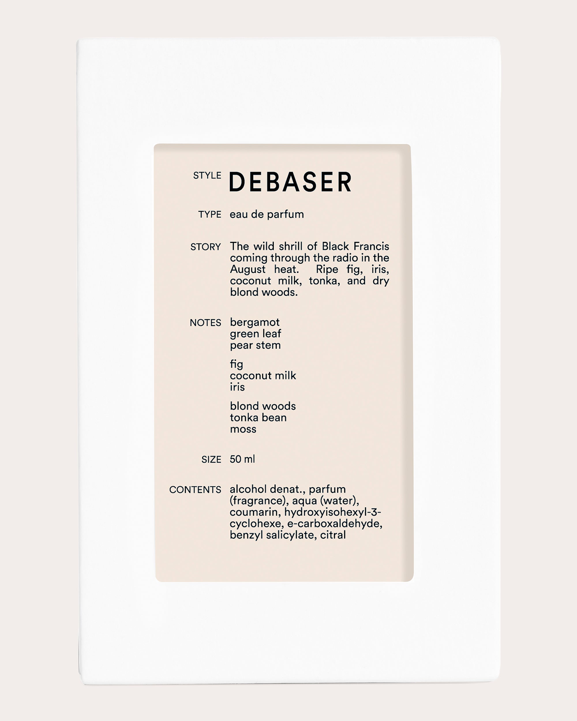 Debaser Eau de Parfum 50ml