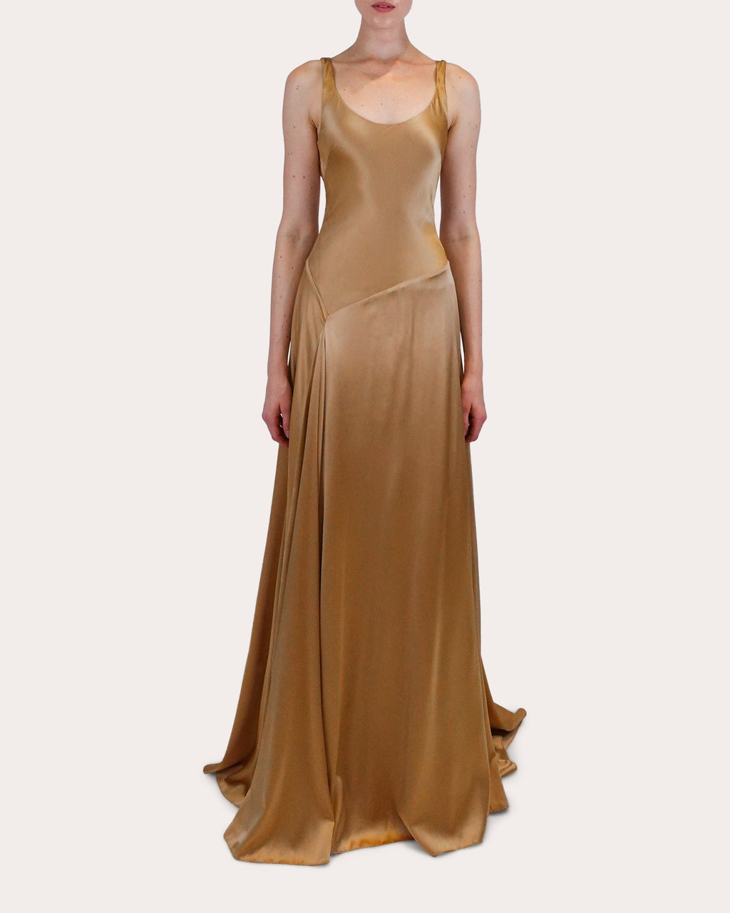 Deepika Bias-Cut Silk-Charmeuse Gown