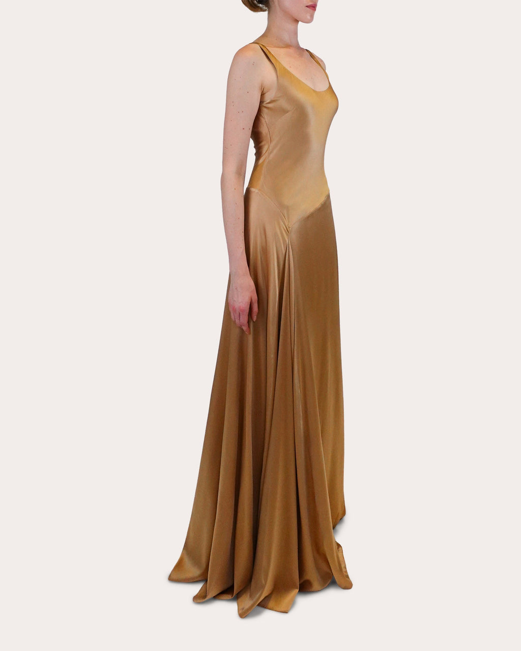 Deepika Bias-Cut Silk-Charmeuse Gown