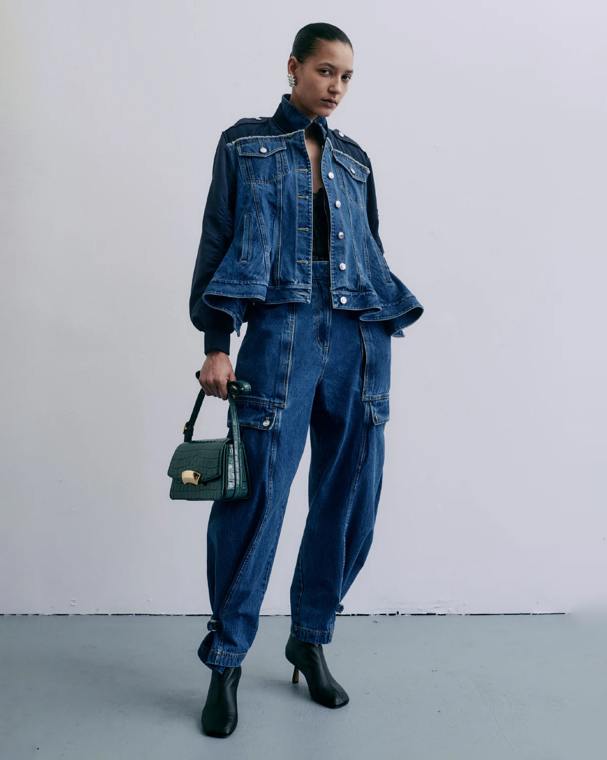 Tapered Cargo Jeans