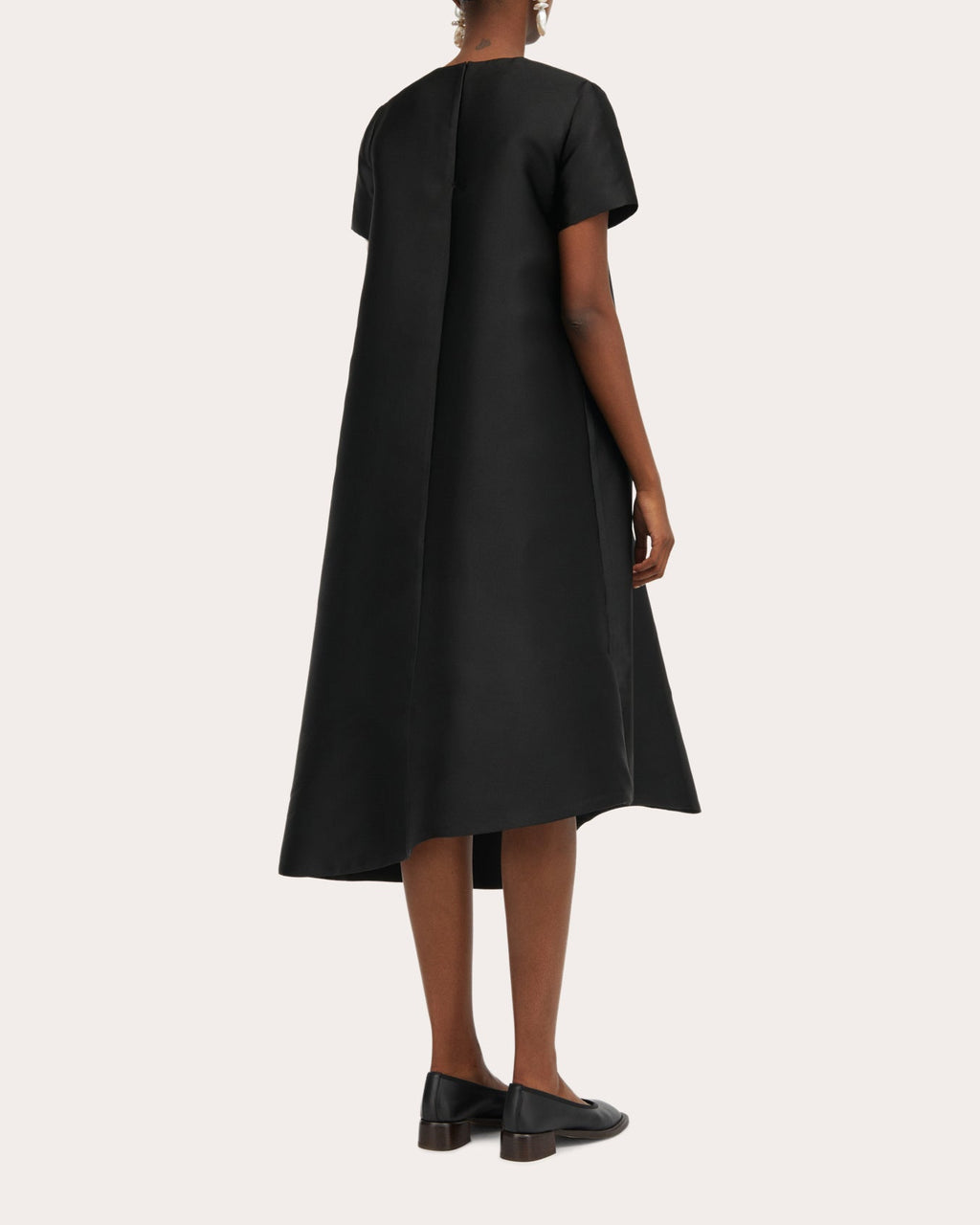 Doma Atelier Asymmetric Silk-Blend Midi Dress