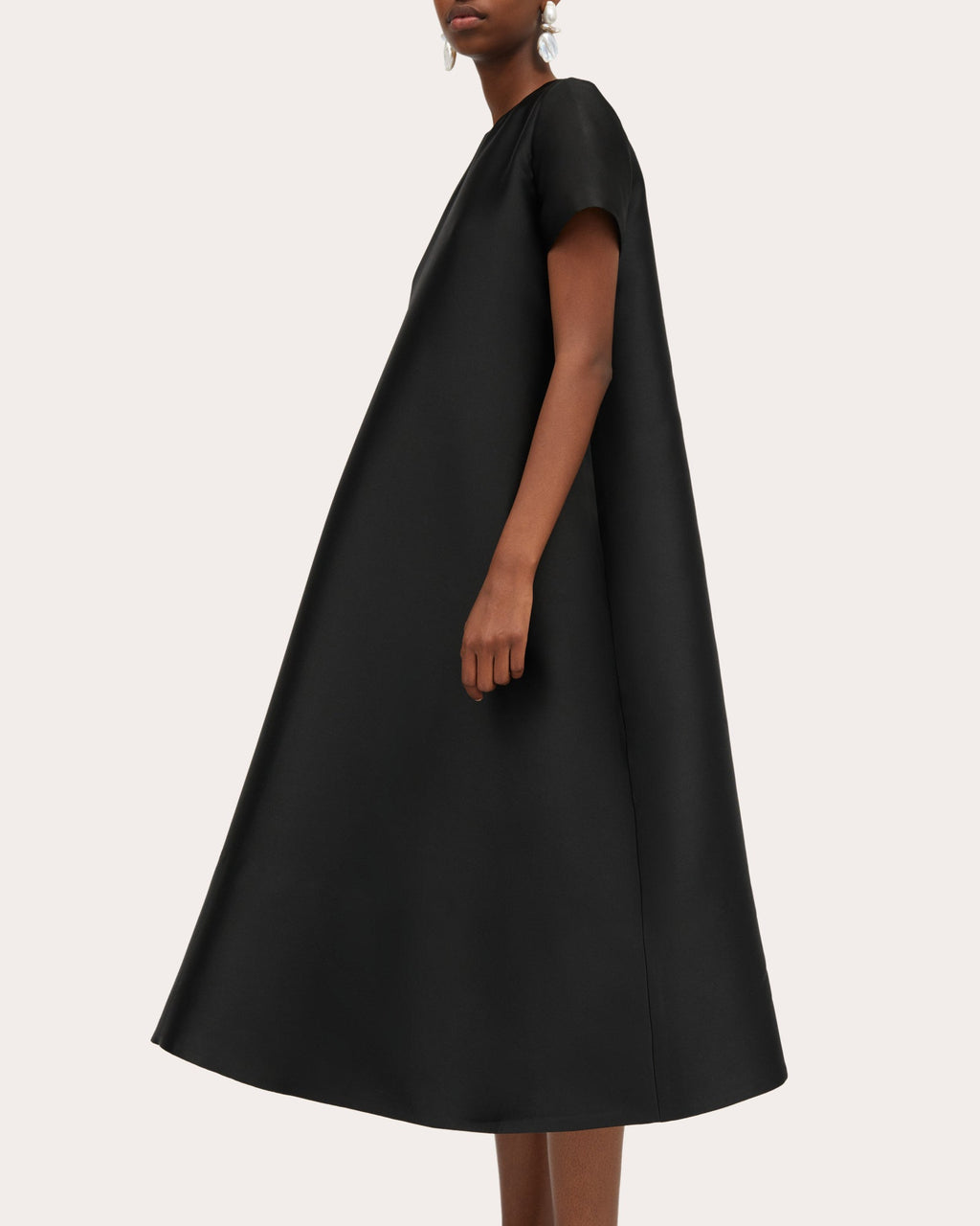 Doma Atelier Asymmetric Silk-Blend Midi Dress