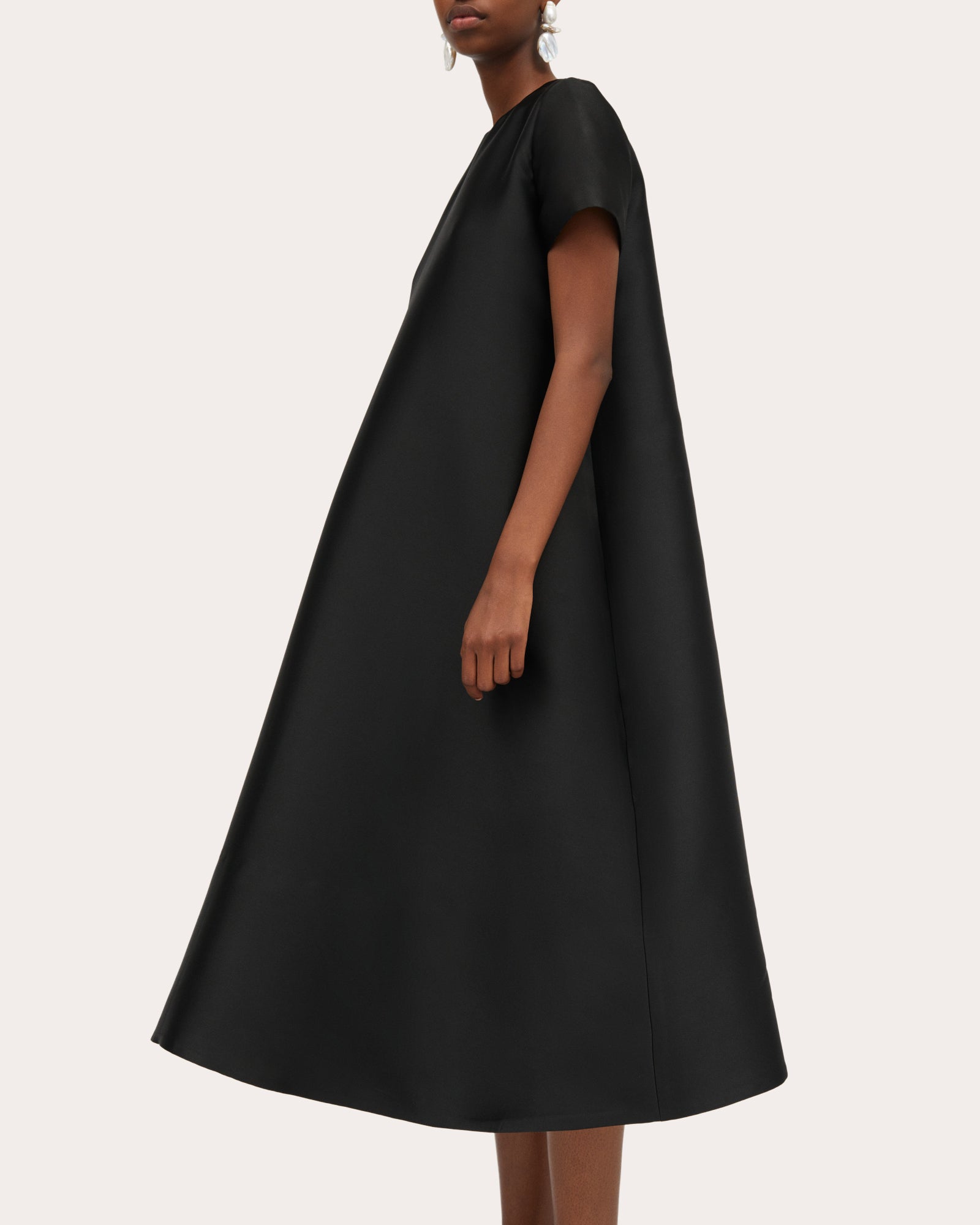 Doma Atelier Asymmetric Silk-Blend Midi Dress