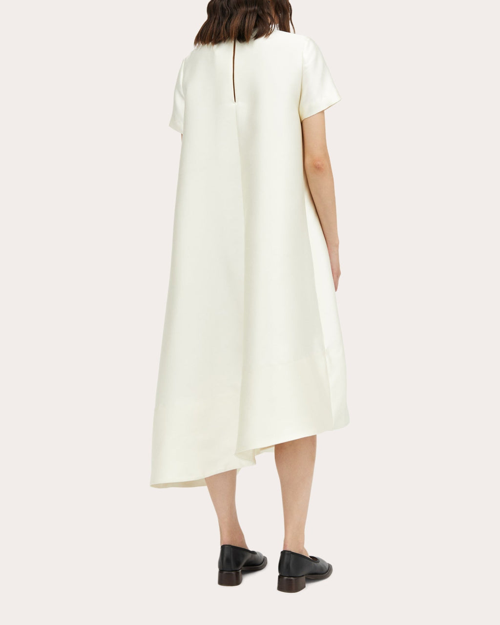 Doma Atelier Asymmetric Silk-Blend Midi Dress