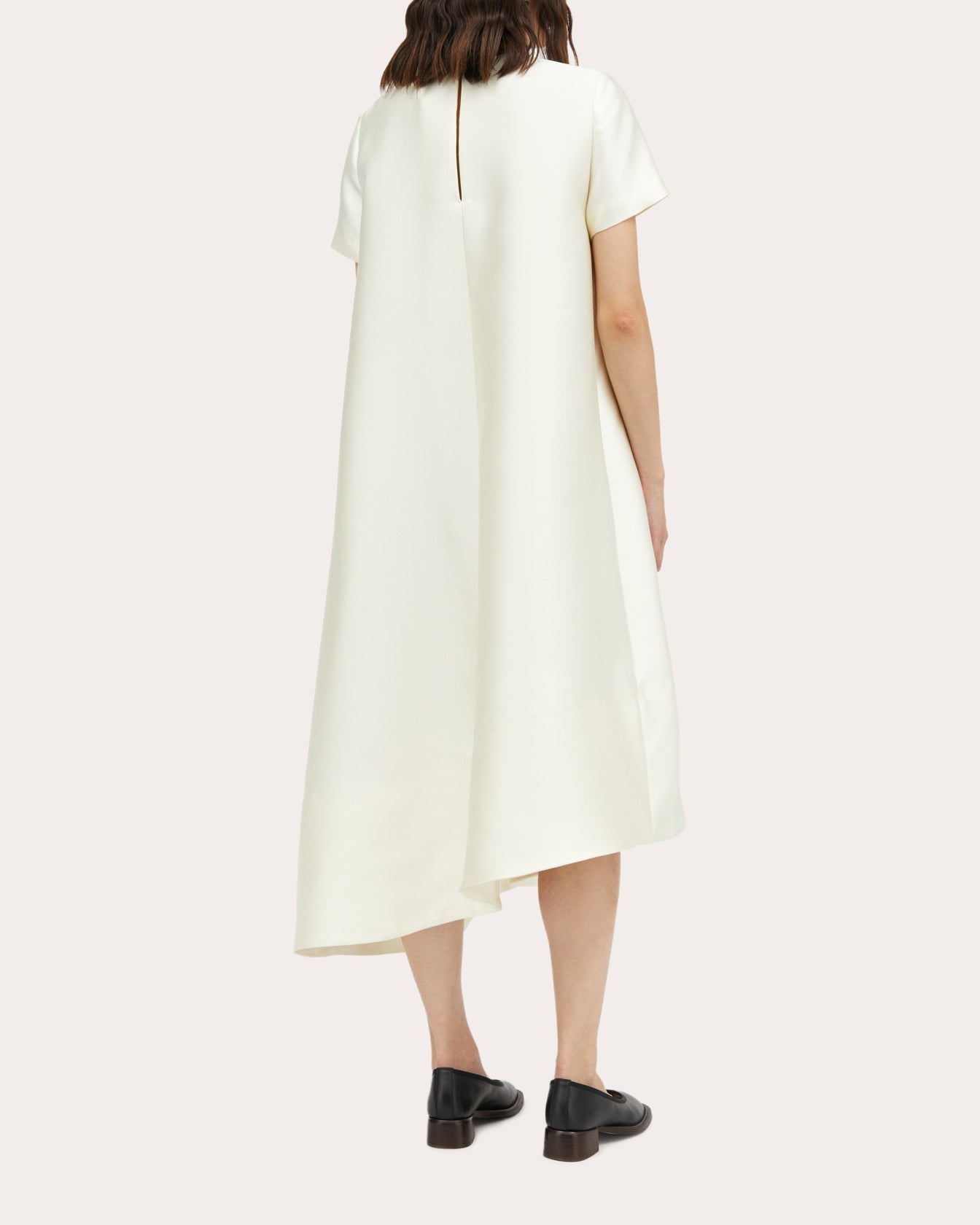 Doma Atelier Asymmetric Silk-Blend Midi Dress