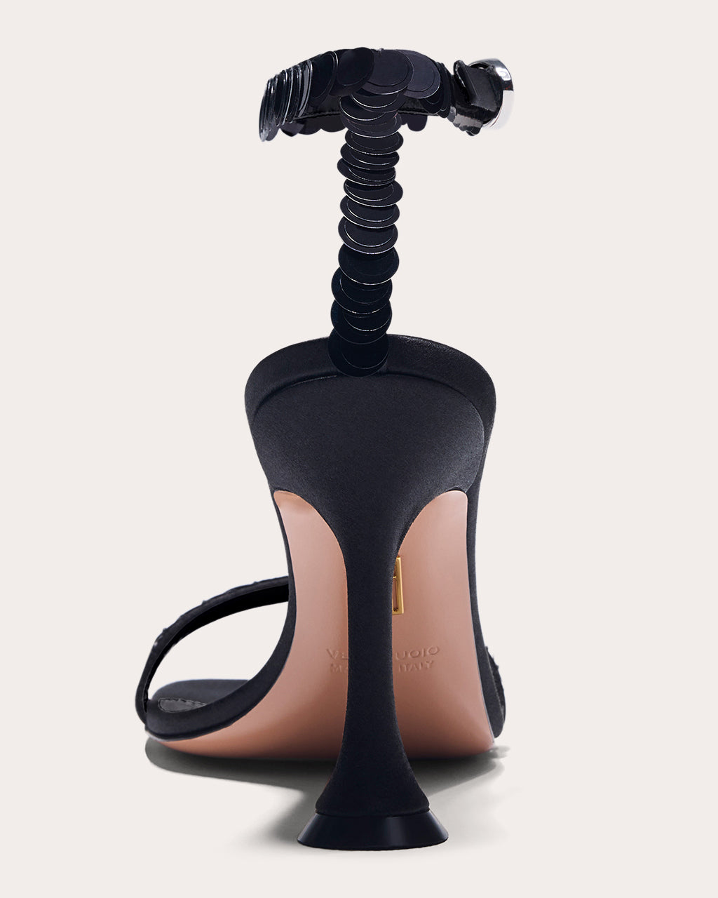 Dazzle 95 Paillette Embellished Satin Sandal