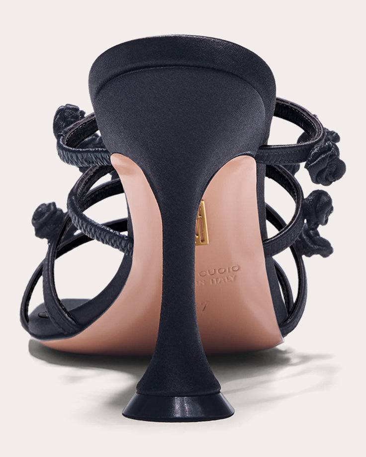 Juliette 95 Rosette Embellished Satin Sandal