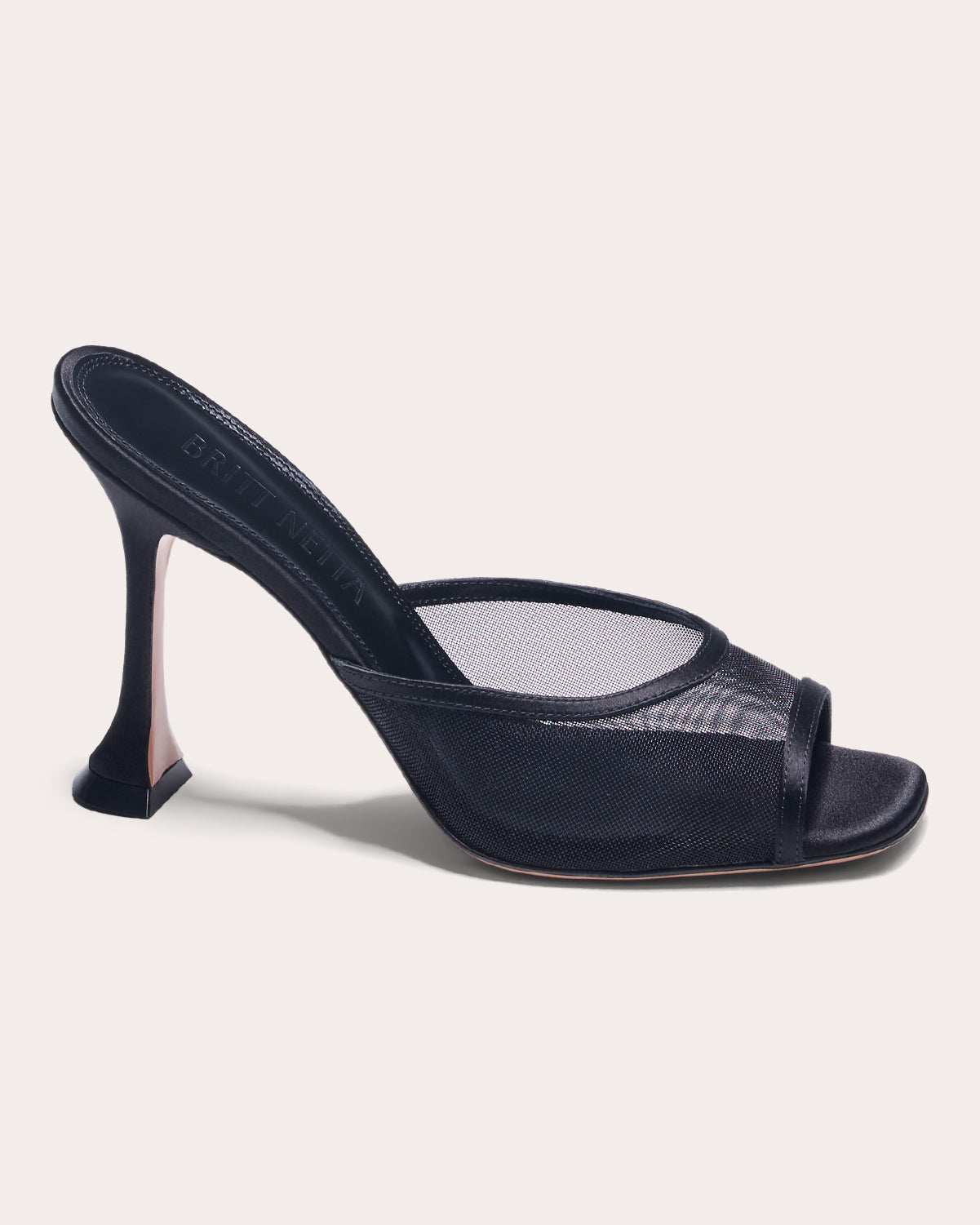Candy 95 Satin Trimmed Mesh Mule