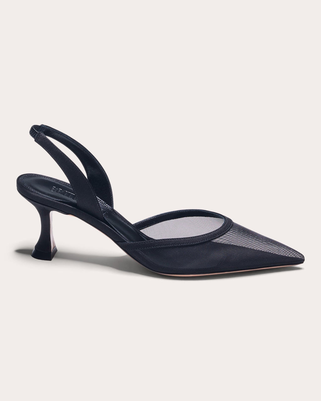 Esme 60 Satin Trimmed Mesh Slingback Pump