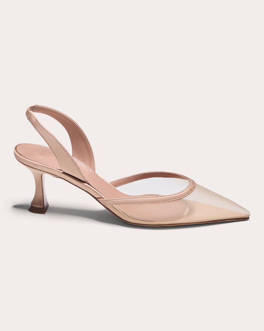 Esme 60 Satin Trimmed Mesh Slingback Pump