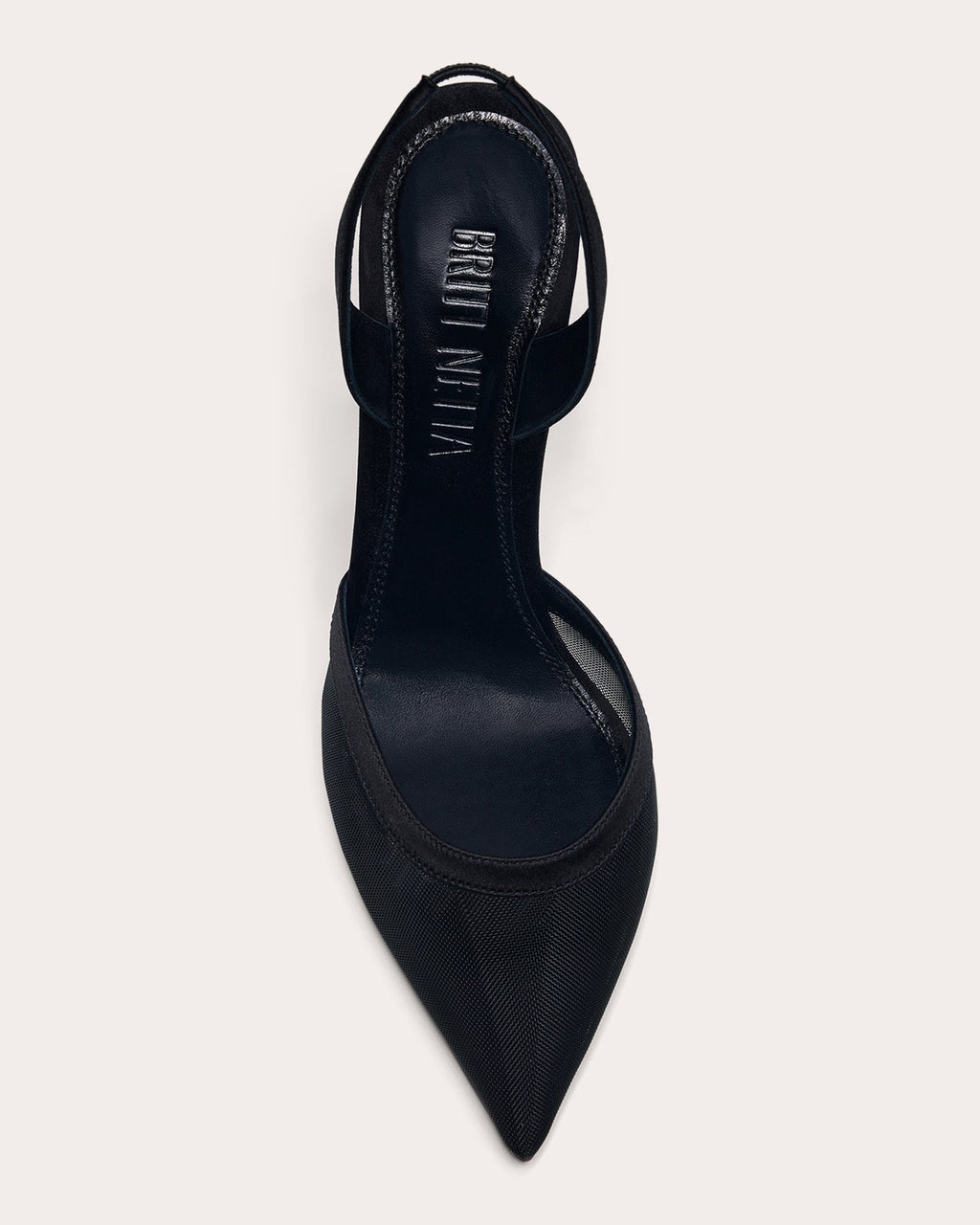 Esme 95 Satin Trimmed Mesh Slingback Pump