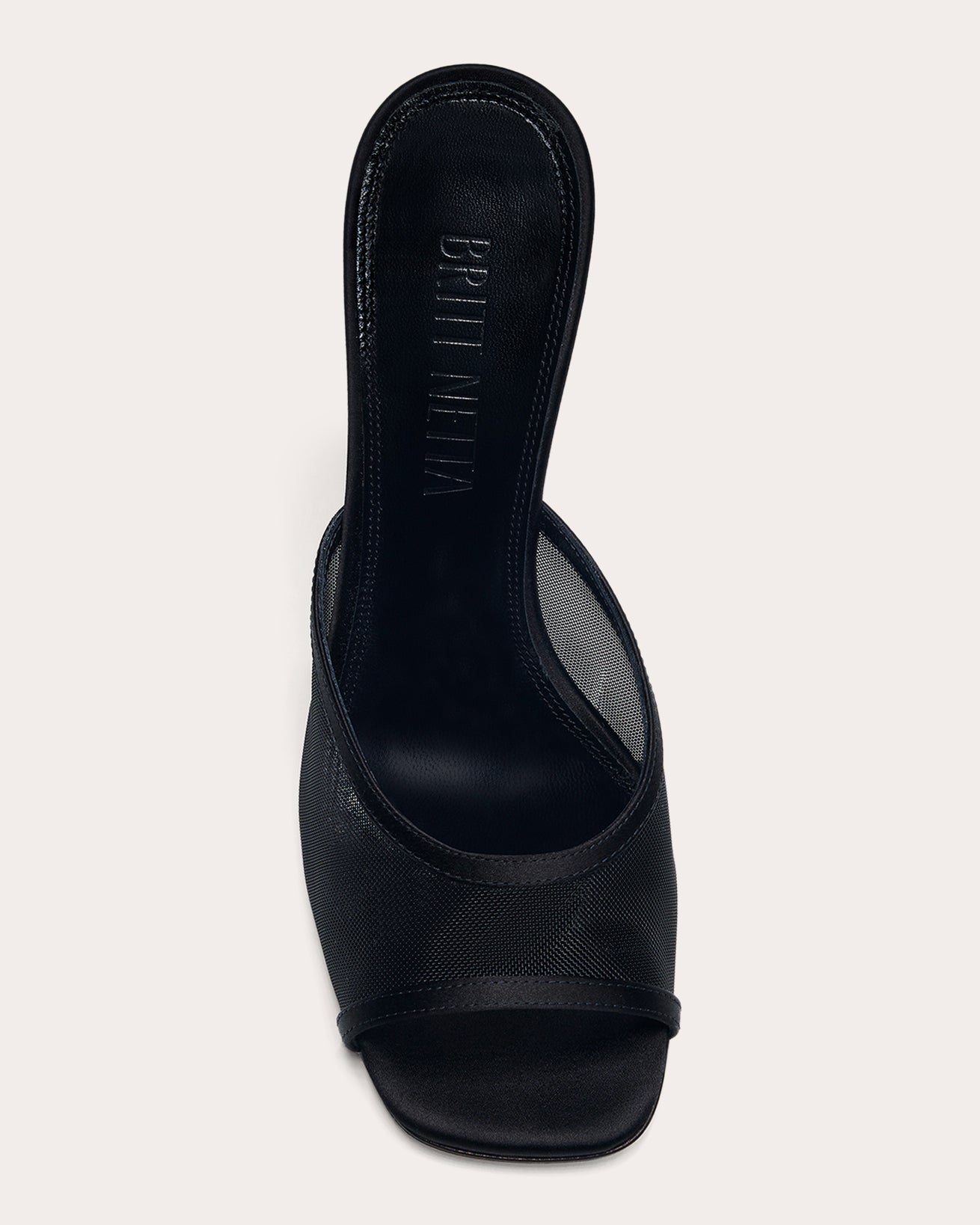 Candy 95 Satin Trimmed Mesh Mule
