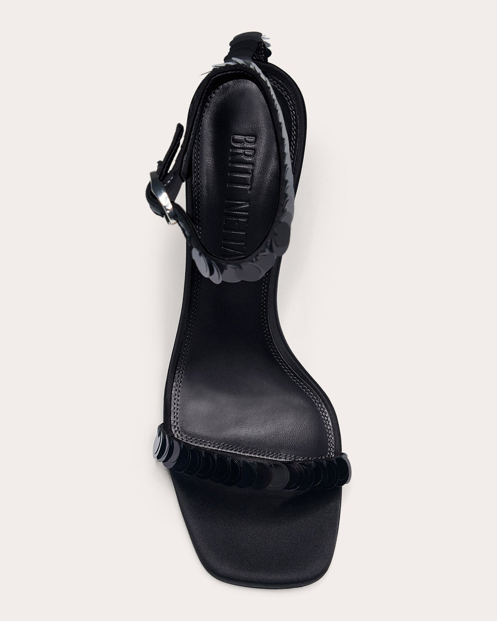 Dazzle 95 Paillette Embellished Satin Sandal