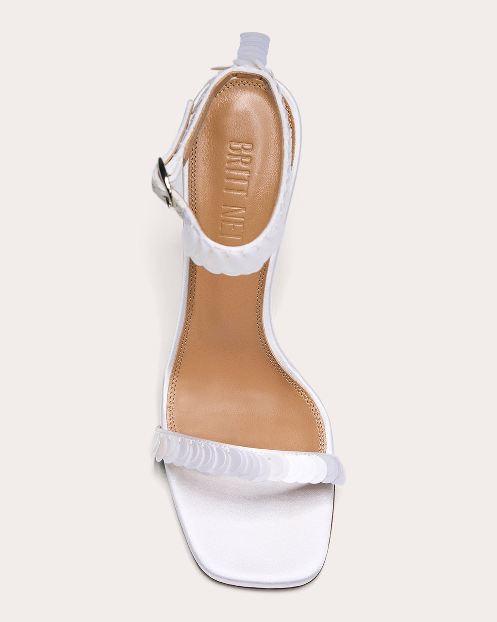 Dazzle 95 Paillette Embellished Satin Sandal