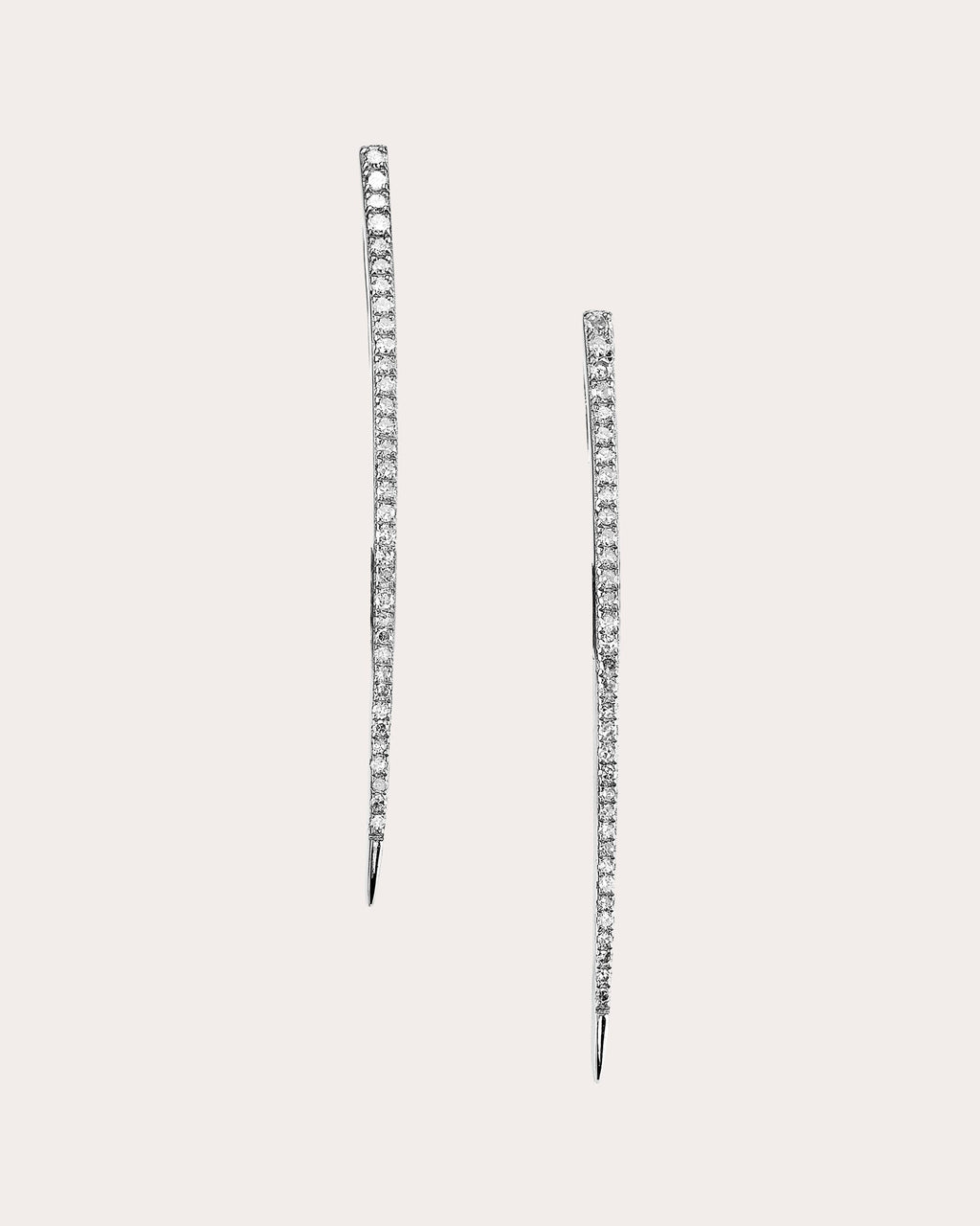Spike Sterling Silver Diamond Pavé Earrings