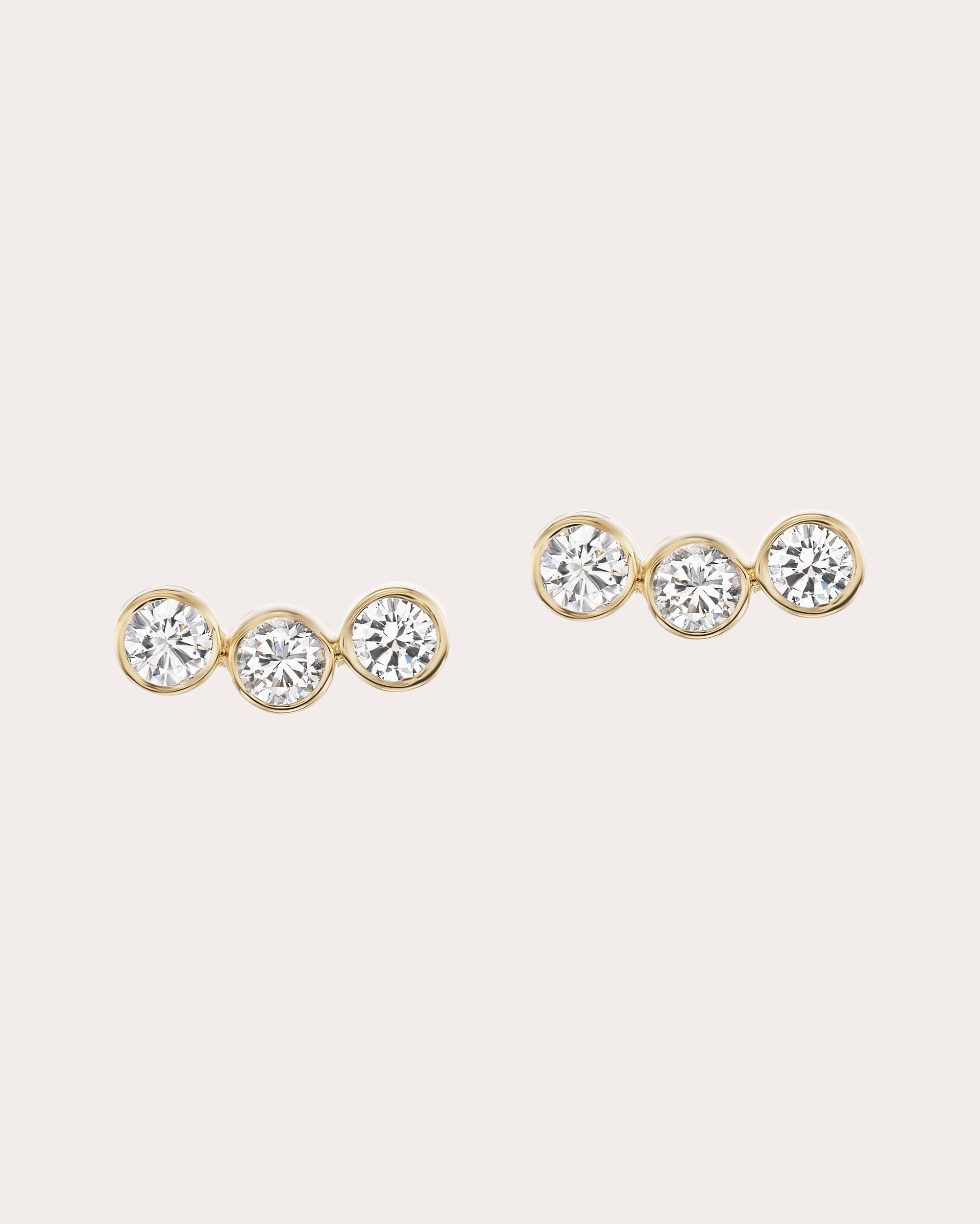 Triple Diamond Confetti Stud Earrings