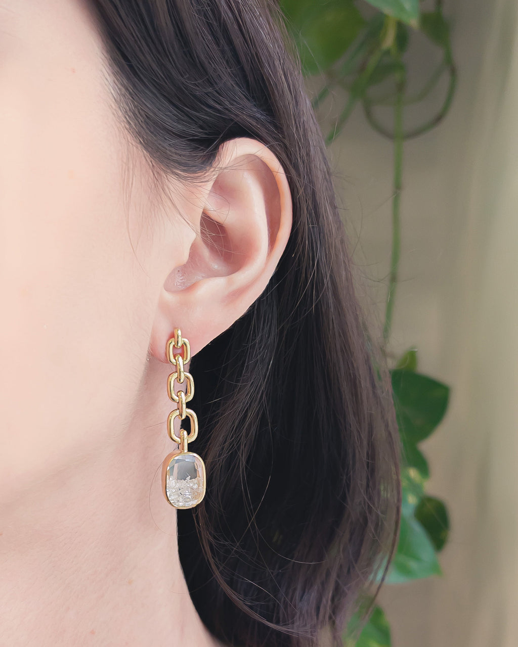 Malha 18K Gold Crystal and Diamond Shaker Earrings