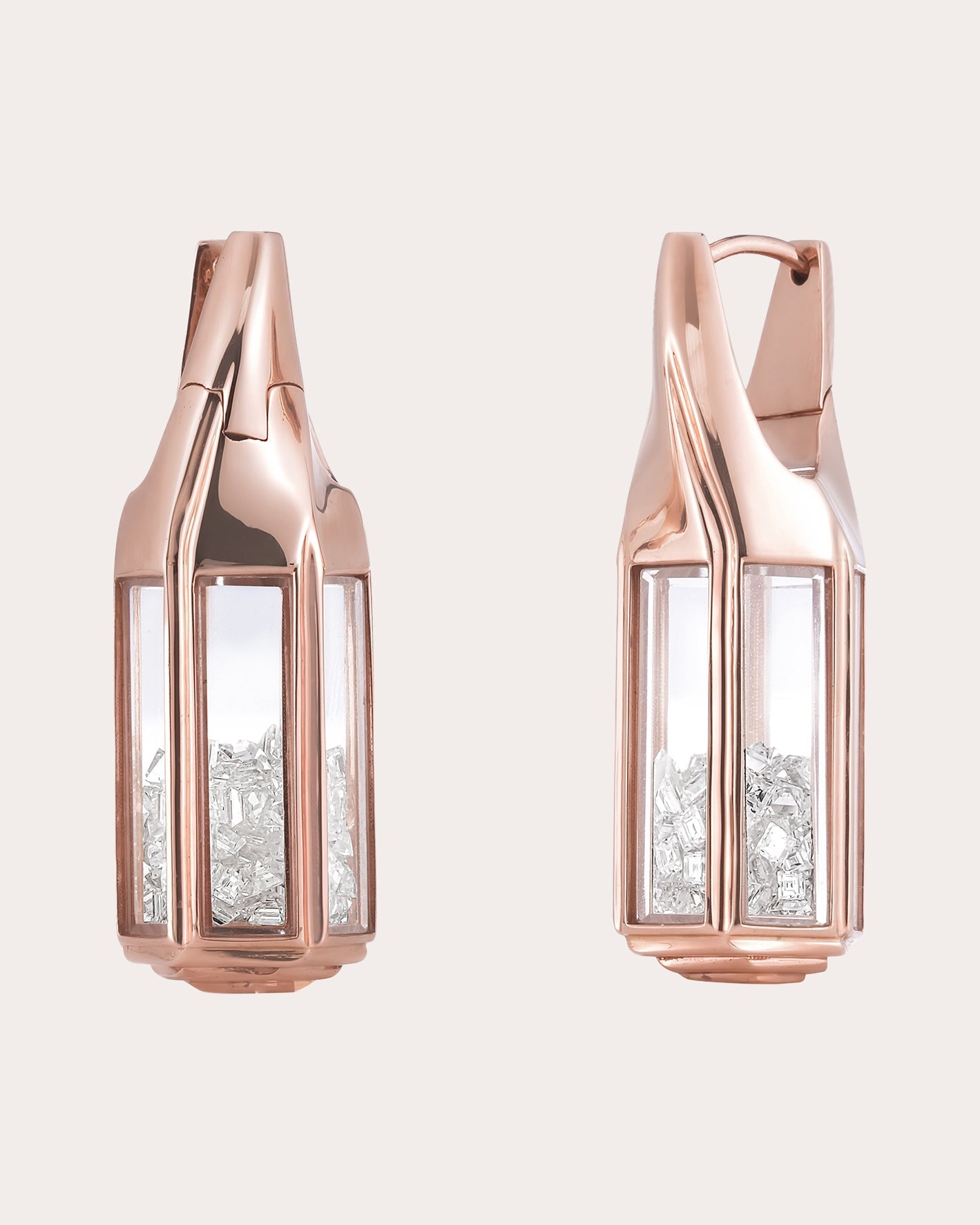 Farol 18K Gold Crystal and Diamond Shaker Earrings