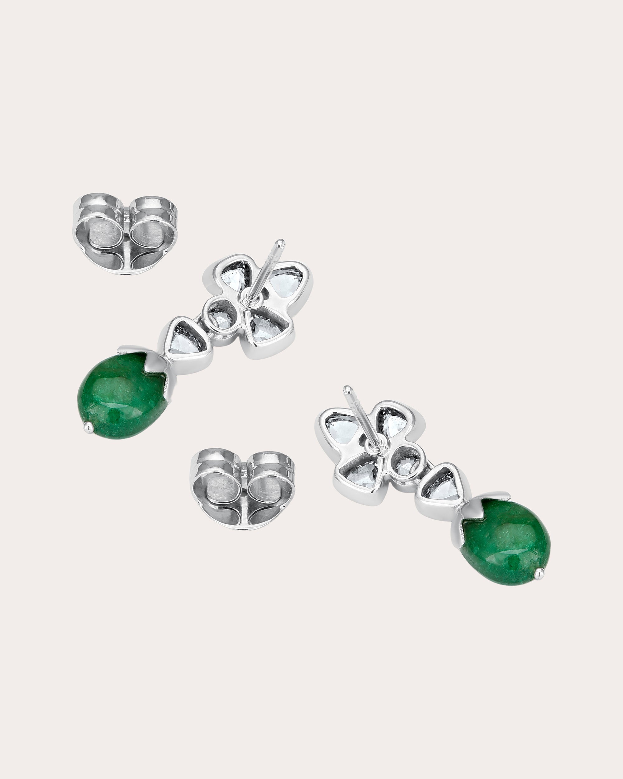 Emerald & Diamond Bahaar Drop Earrings