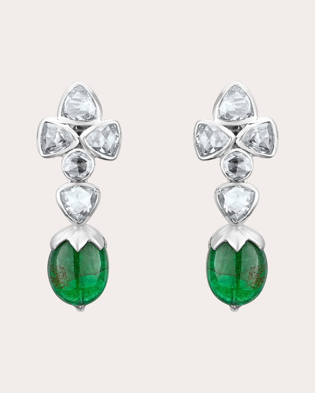 Emerald & Diamond Bahaar Drop Earrings