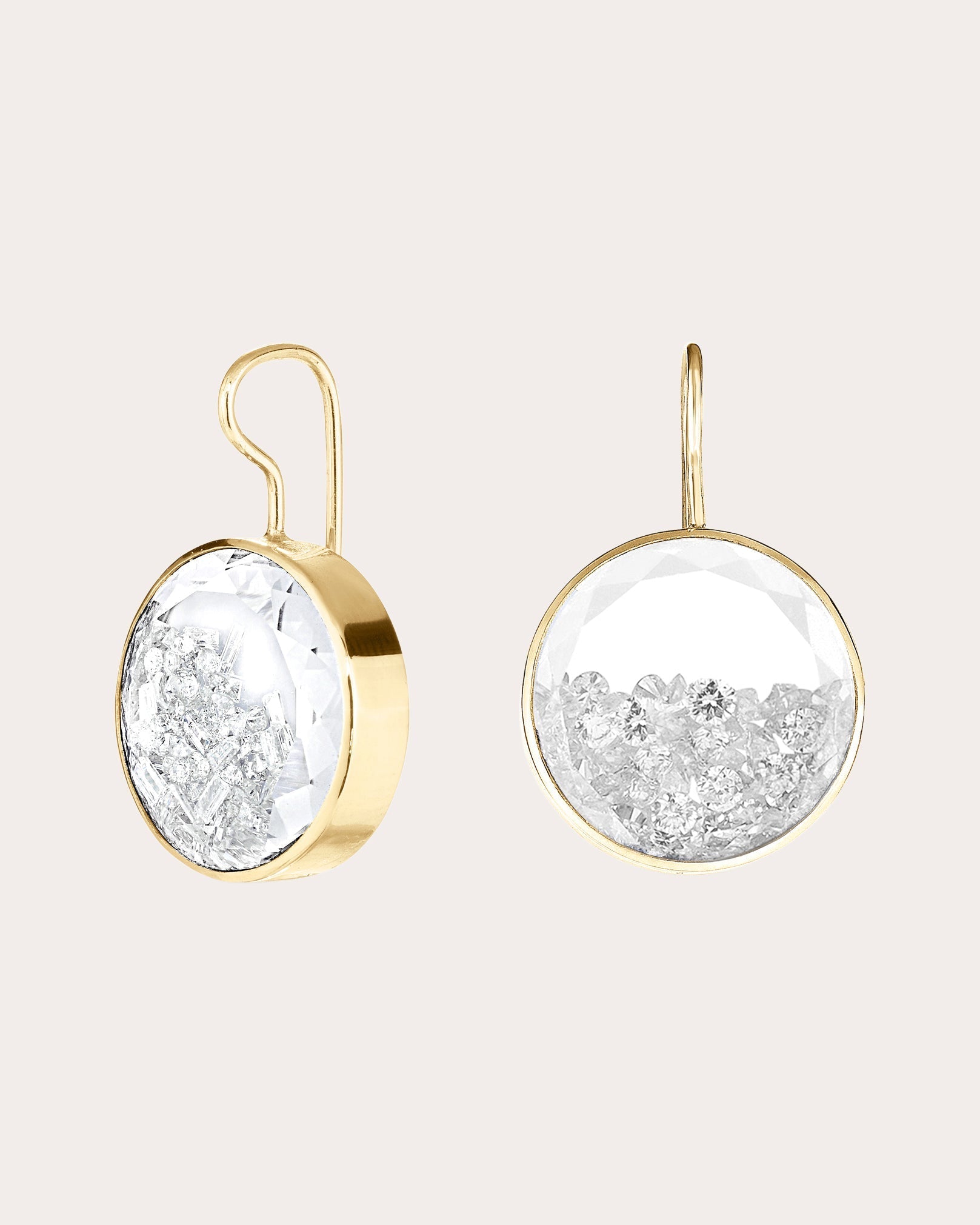 Core 15 18K Gold Crystal and Diamond Shaker Earrings
