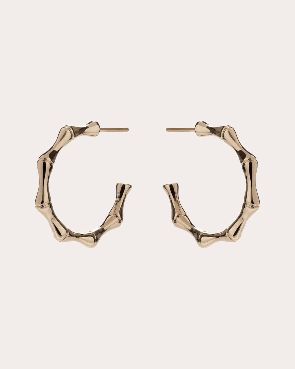 Bamboo 18K Gold Hoop Earrings