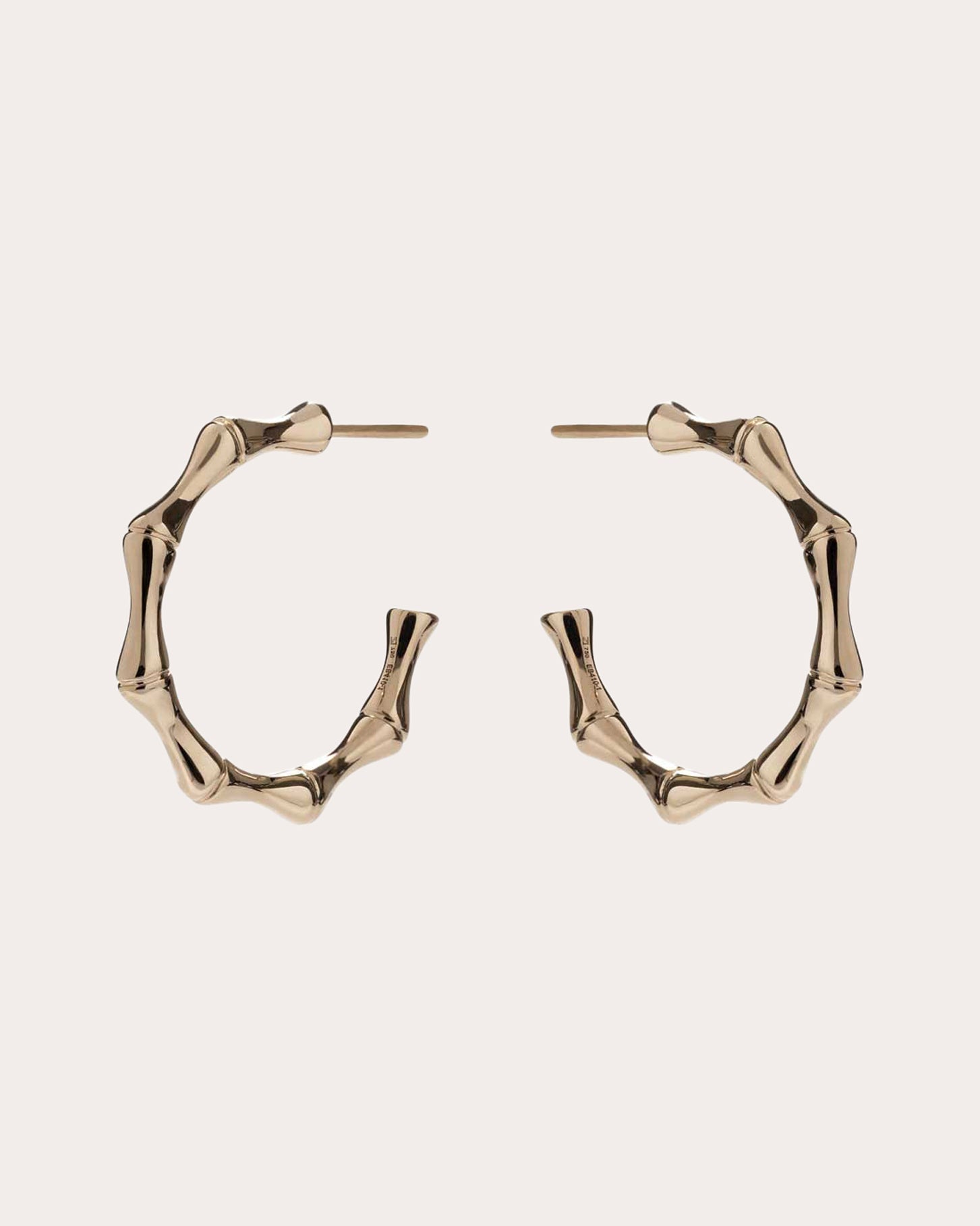 Bamboo 18K Gold Hoop Earrings