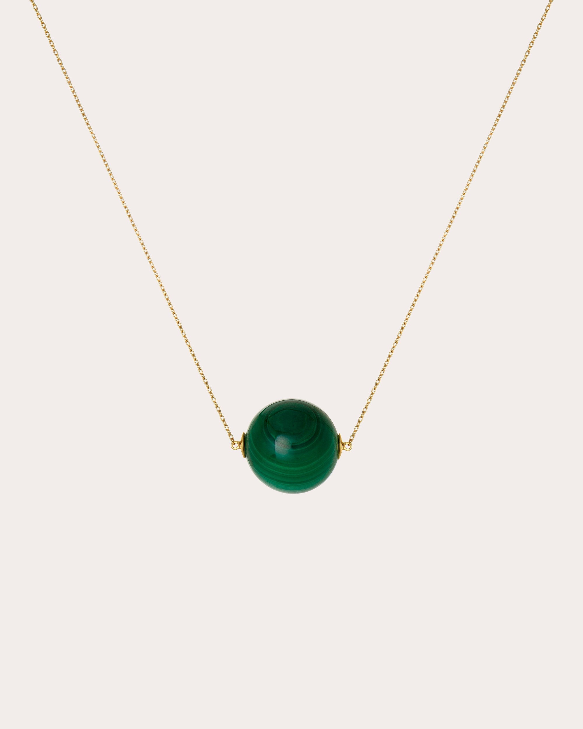 Soleil 18K Gold Malachite Pendant Necklace