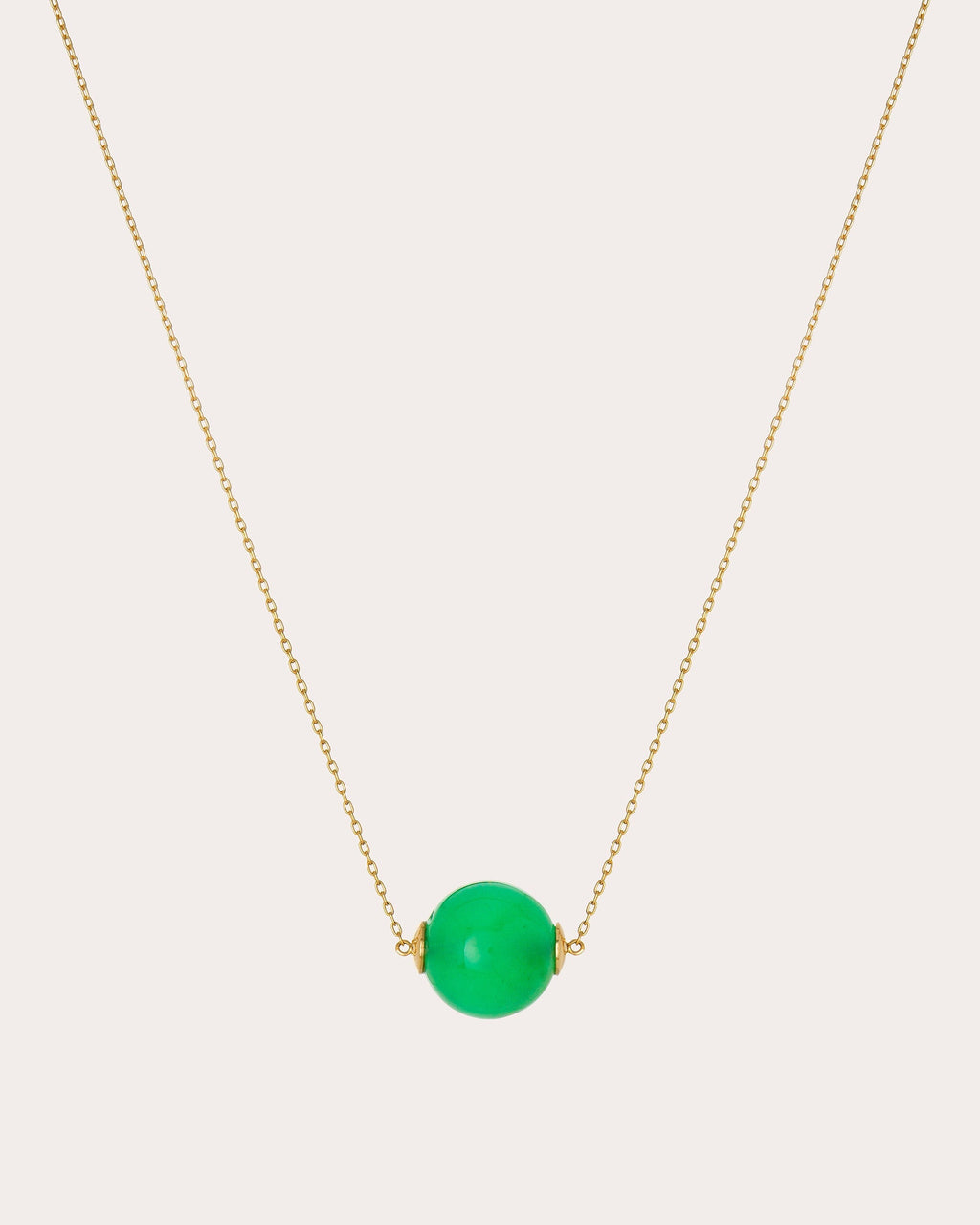 Soleil Small 18K Gold Chrysoprase Pendant Necklace
