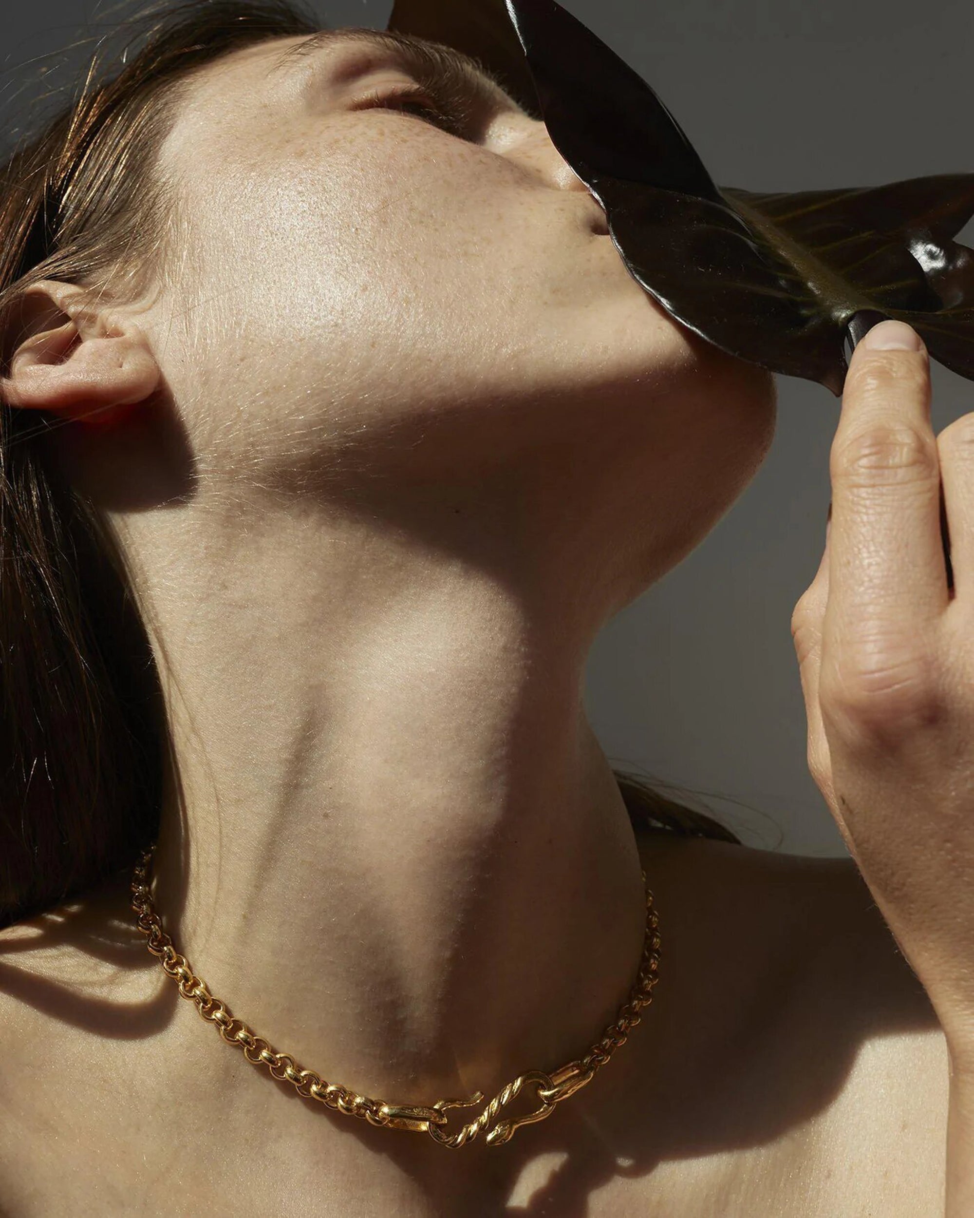 Serpent Gold-Tone Chain Necklace
