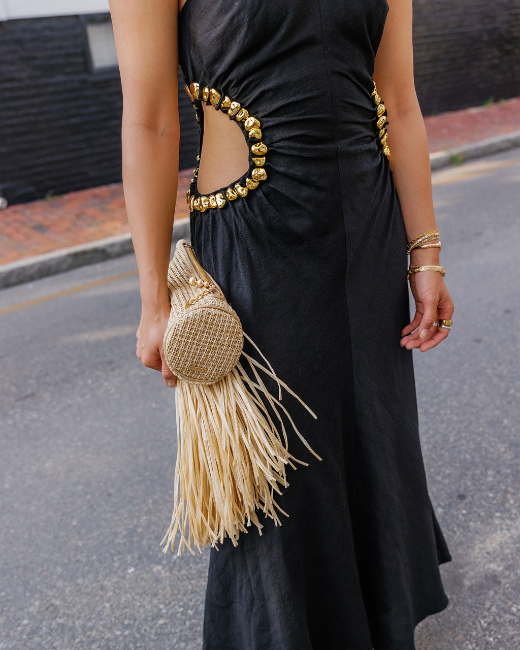 Viera Fringe Clutch