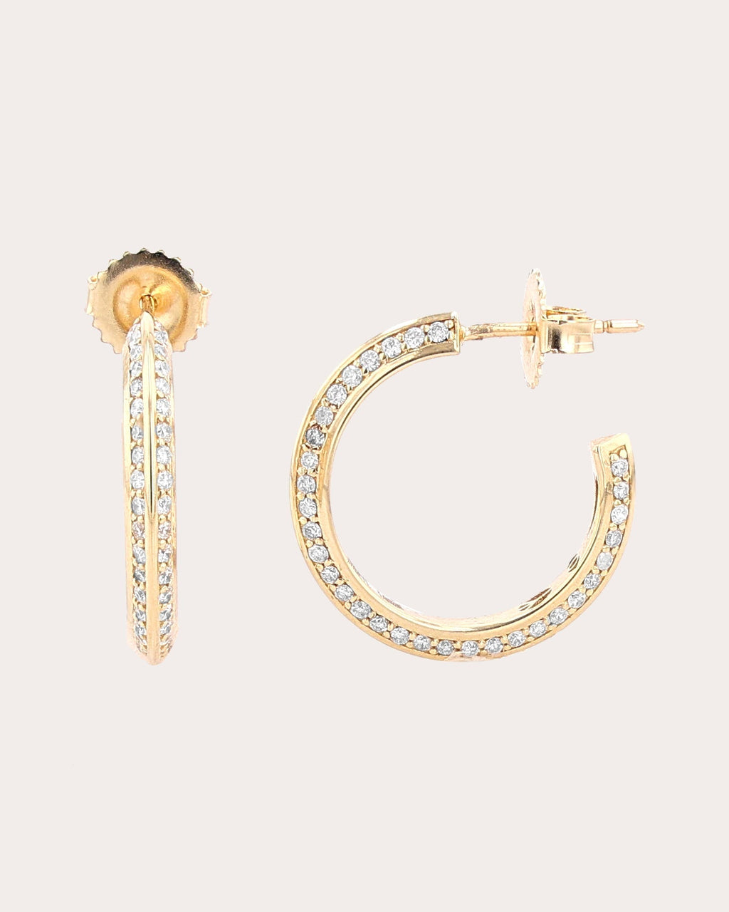 Symbol Knife Edge Hoop Earrings - 20mm